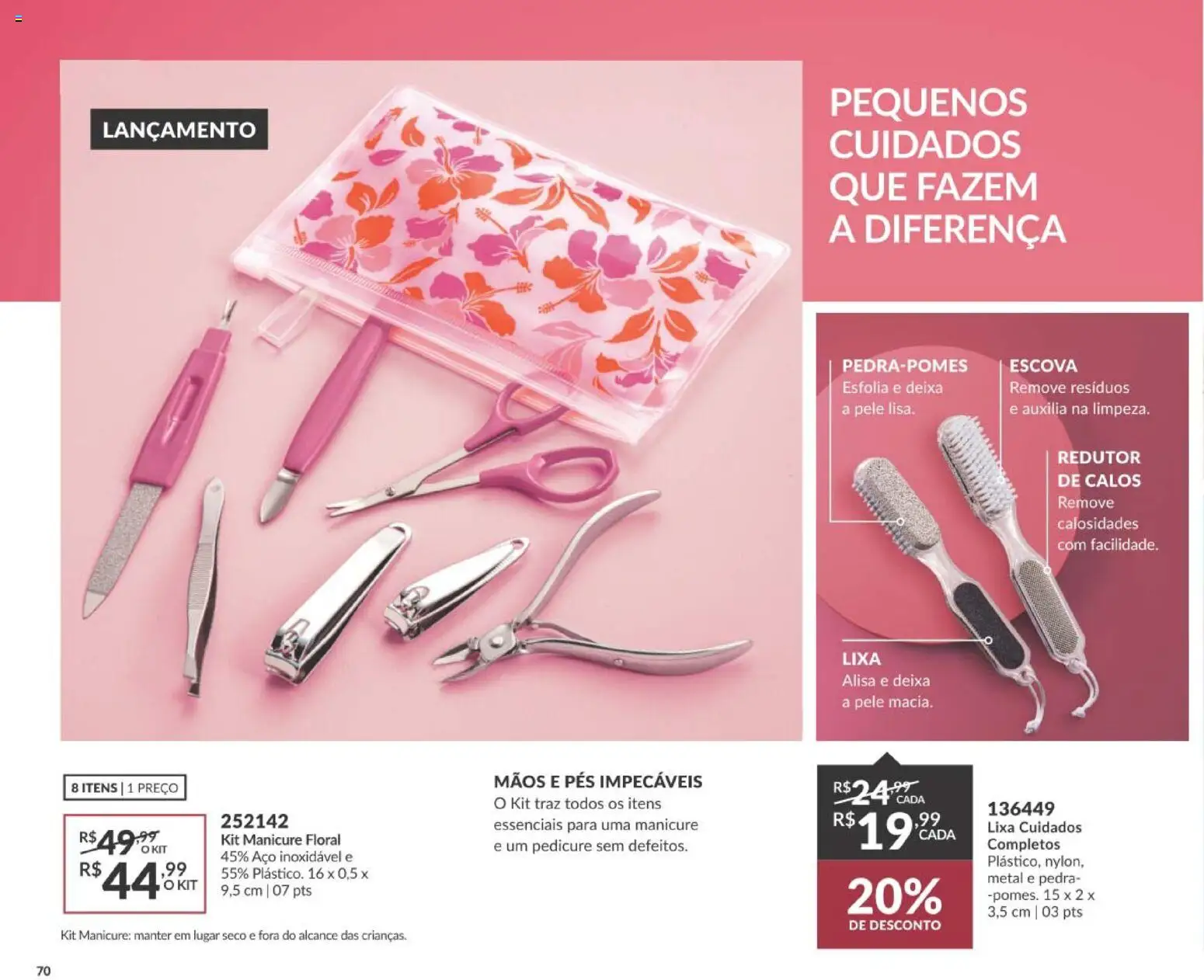 Avon Folheto - válido de 10/08/2026 | Página: 70 | Produtos: Escova, Lixa