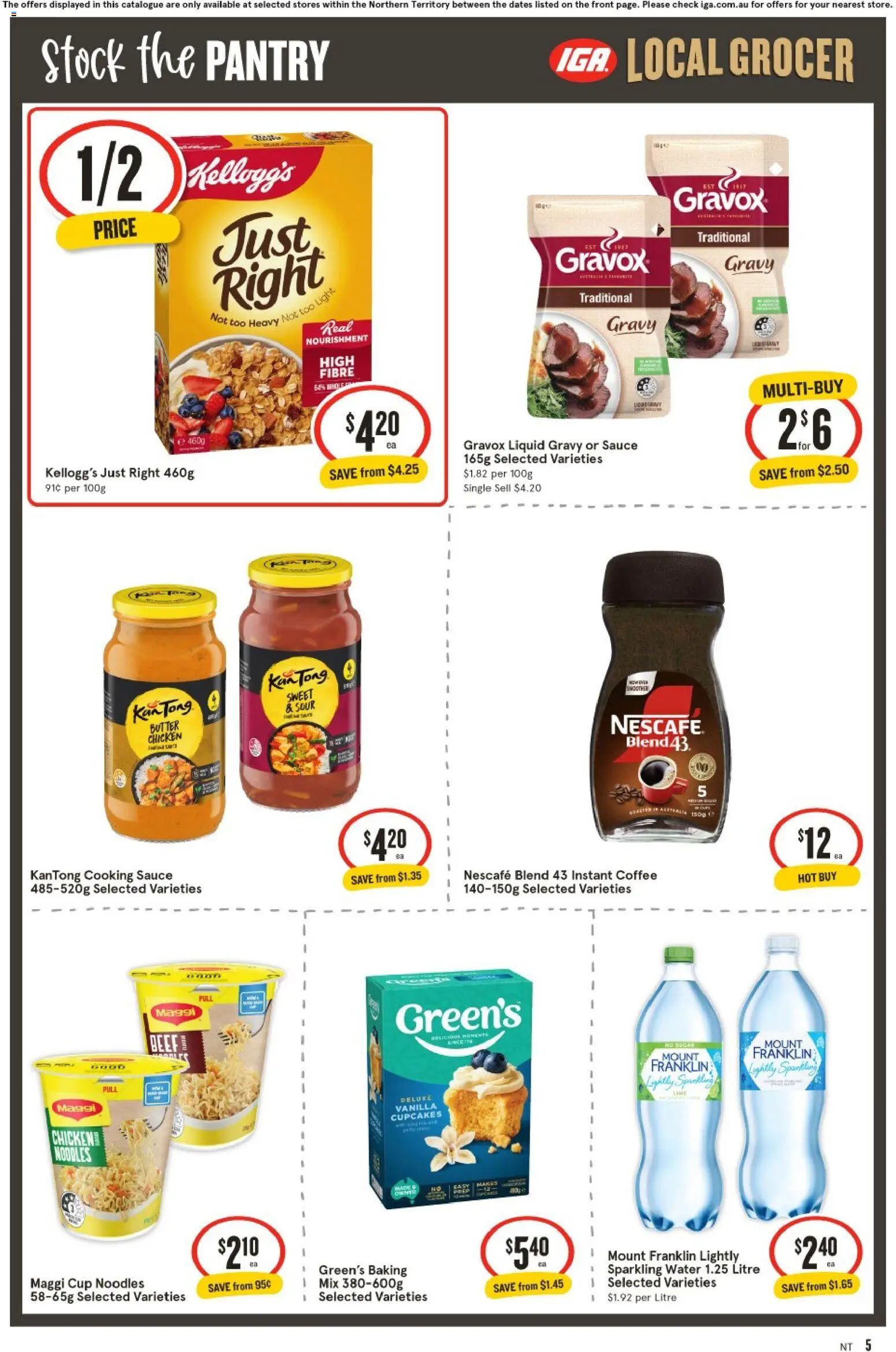 IGA catalogue - valid from 15/07/2026 | Page: 6 | Products: Coffee, Chicken, Sauce, Sugar