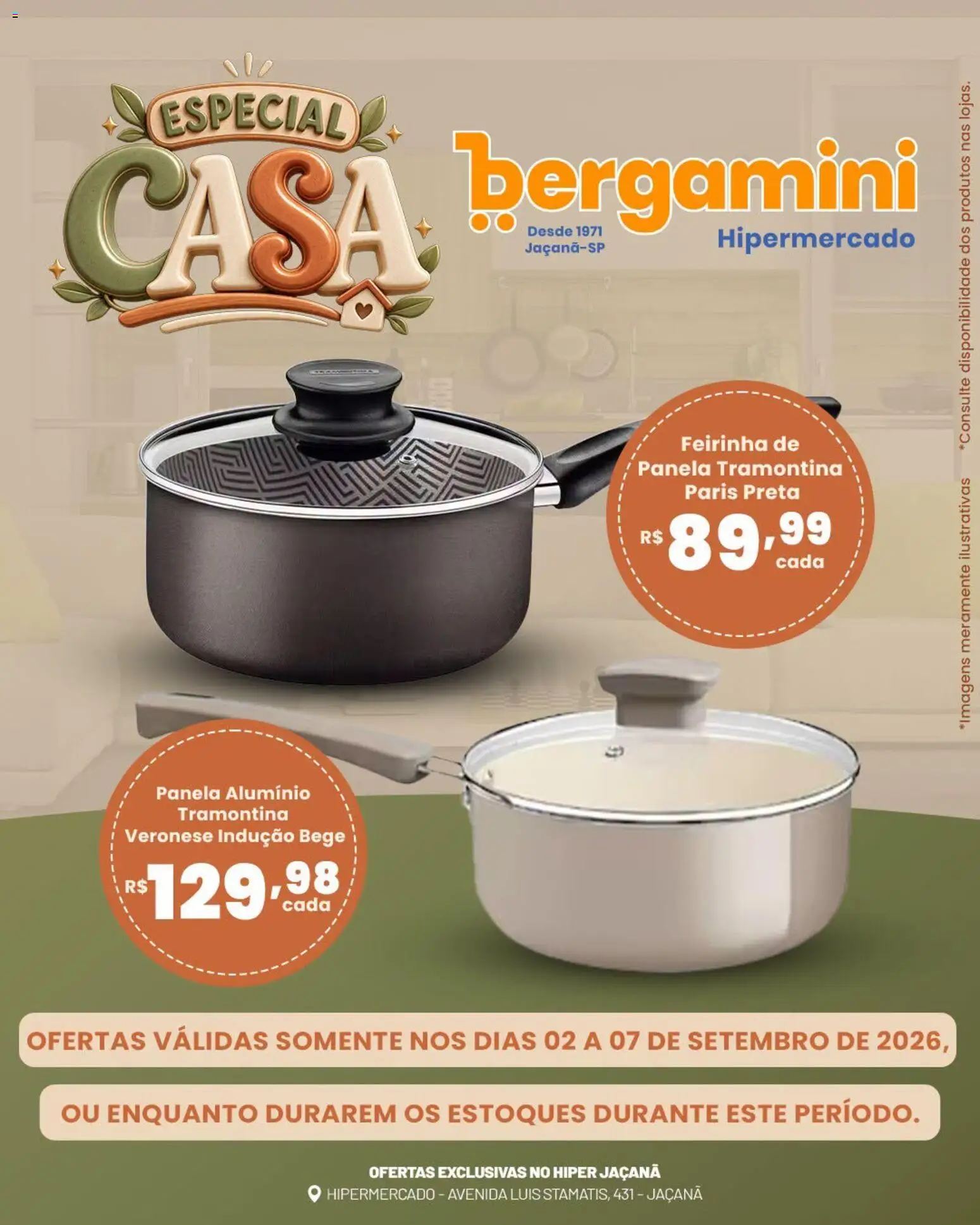 Supermercado Bergamini Folheto - válido de 02/09/2026 | Página: 3 | Produtos: Panela