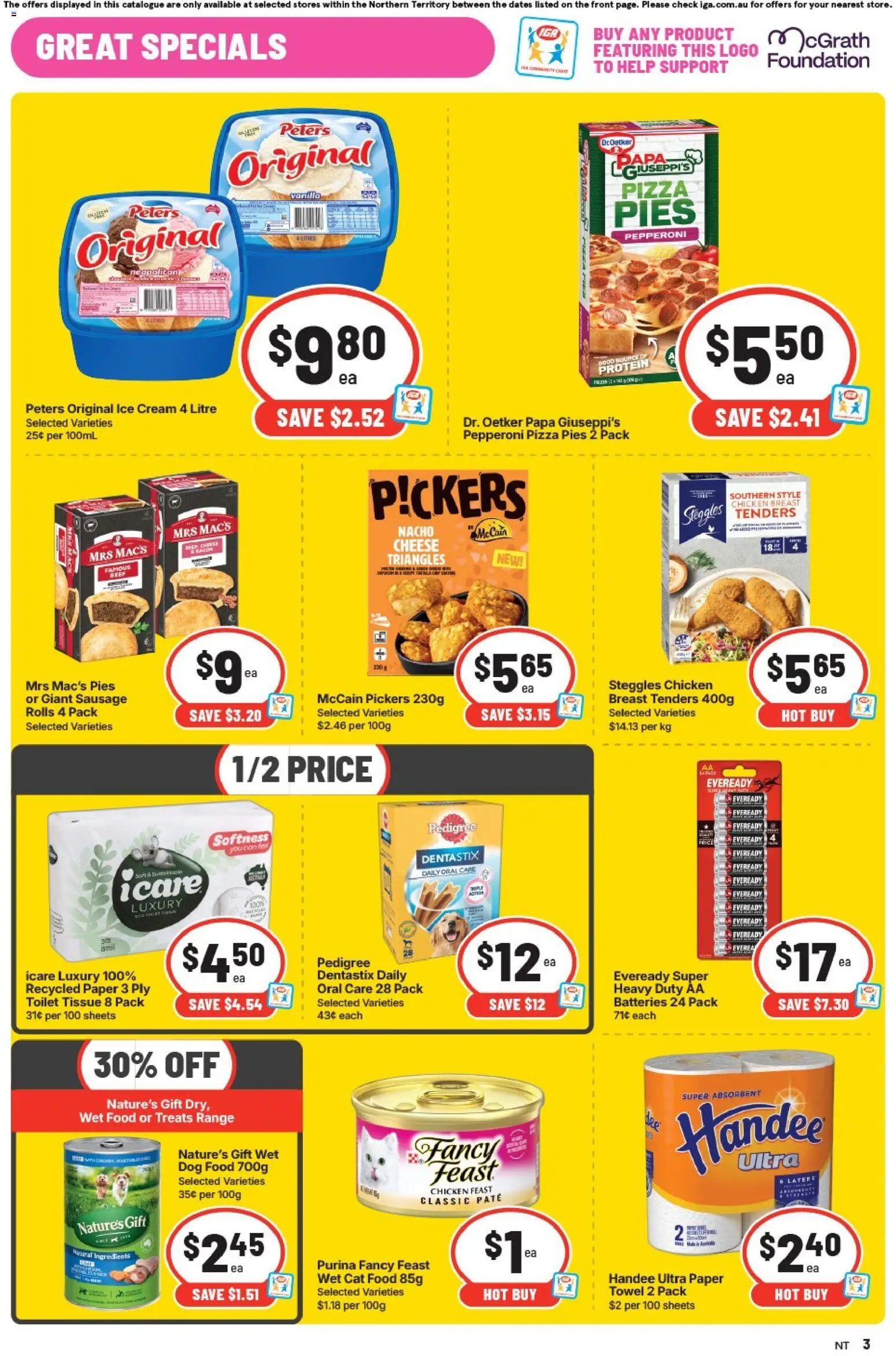 IGA catalogue - valid from 23/09/2026 | Page: 3 | Products: Sachets, Dog food, Spices, Red Bull