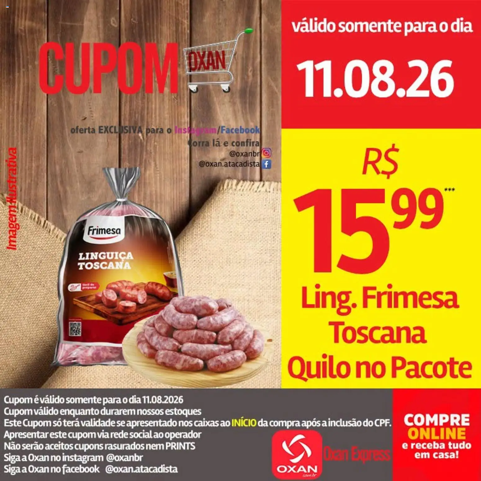 Oxan Atacadista Folheto - válido de 11/08/2026 | Página: 6 | Produtos: Linguiça