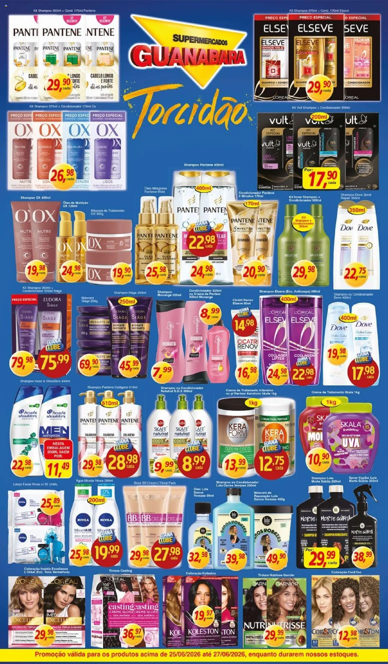 Supermercados Guanabara Folheto - válido de 25/06/2026 | Página: 14 | Produtos: Lenço, Óleo, Creme, Dove