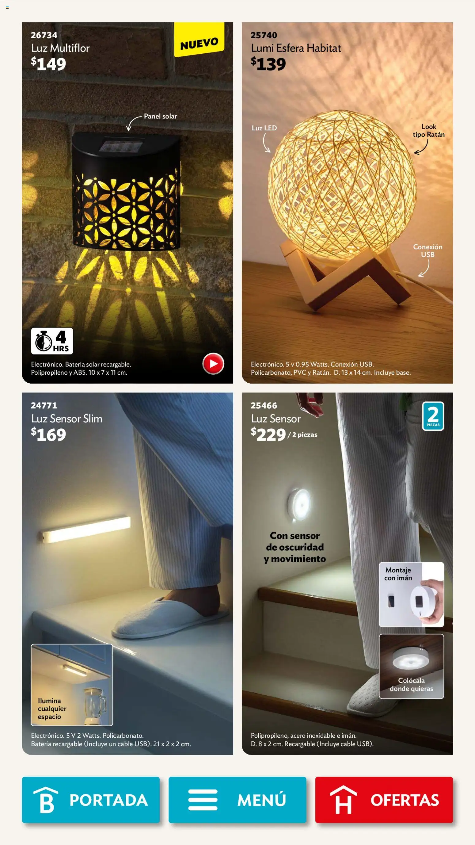Nuevas ofertas de Betterware válidas en toda la República Mexicana desde el 02/02/2026. ¡Encuentra las mejores ofertas en Betterware campaña 2 2026! | Página: 28 | Productos: Luz LED, Imán, Cable, Batería