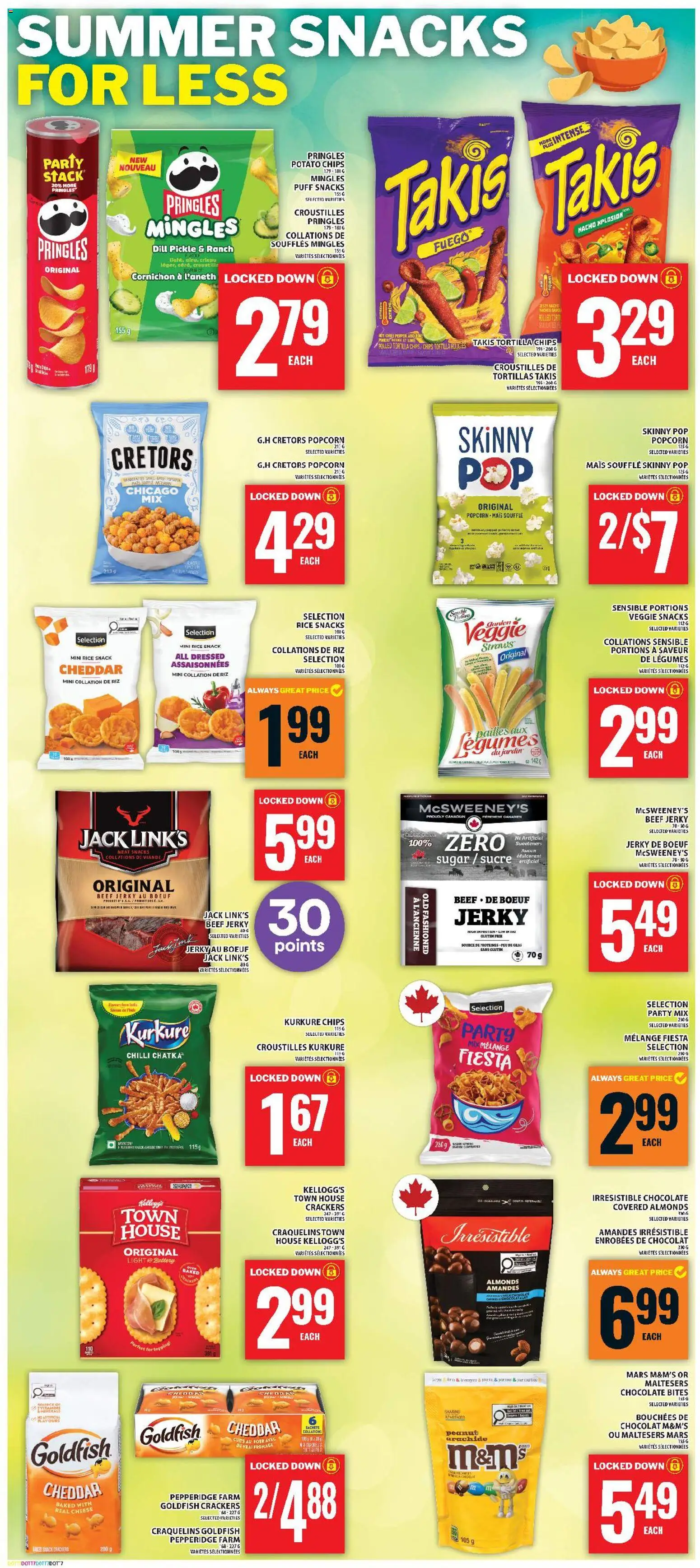 Food Basics flyer valid from Jul 2, 2026 | Page: 13 | Products: Rice, Chips, Cheese, Chocolate