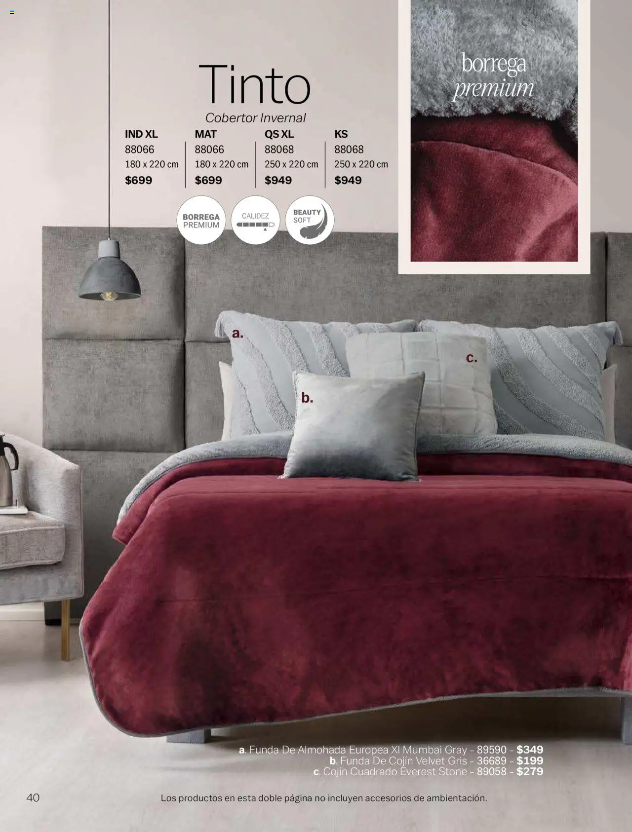 Nuevas ofertas de Vianney válidas en toda la República Mexicana desde el 15/08/2025. ¡Encuentra las mejores ofertas en Vianney - Catálogo Invierno! | Página: 42 | Productos: Cobertor, Funda, Funda de almohada, Almohada