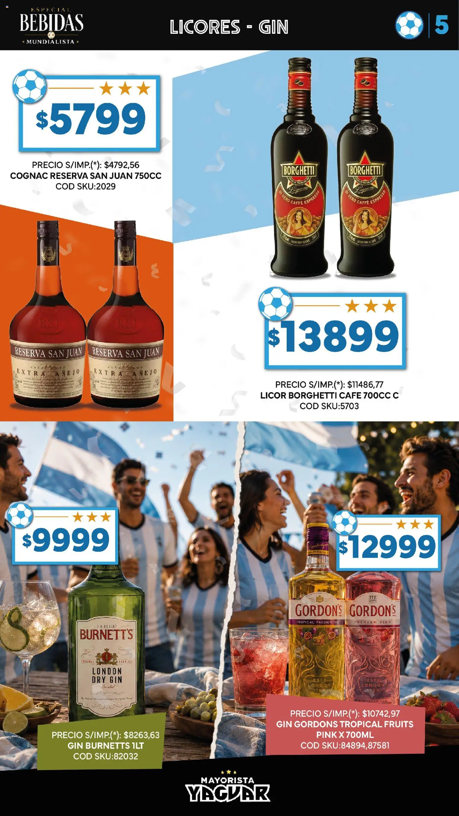 Yaguar - Especial Bebidas Mundialistas Parque Chacabuco │ válido desde el 03/07/2026 | Página: 5 | Productos: Gin, Café