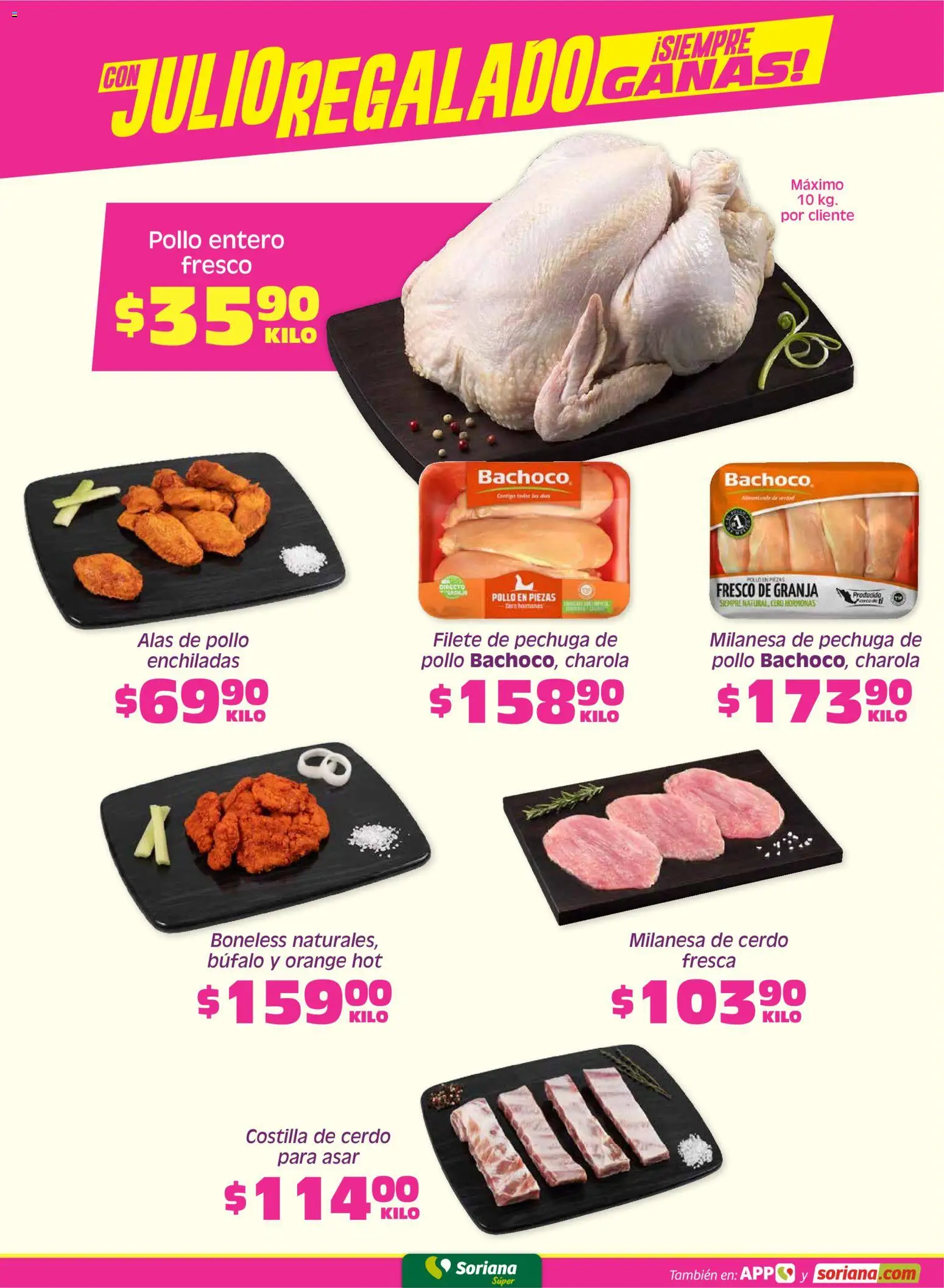 Nuevas ofertas de Soriana válidas en toda la República Mexicana desde el 12.06.2026. ¡Encuentra las mejores ofertas en Soriana Fin de Semana Súper: BCS, Son y Sin! | Página: 4 | Productos: Pollo, Milanesa, Cerdo, Cera