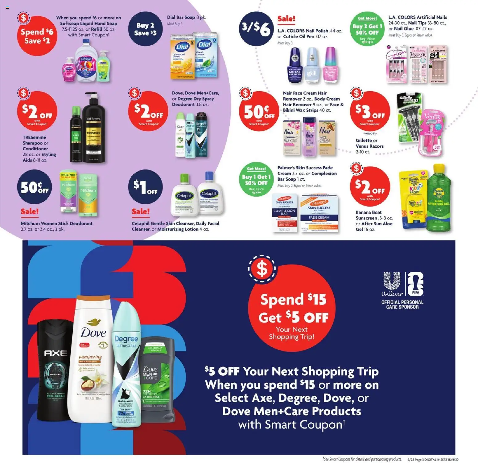 Family Dollar Weekly Ad - valid from 06/28/2026 | Page: 7 | Products: Nail polish, Conditioner, Soap, Deodorant
