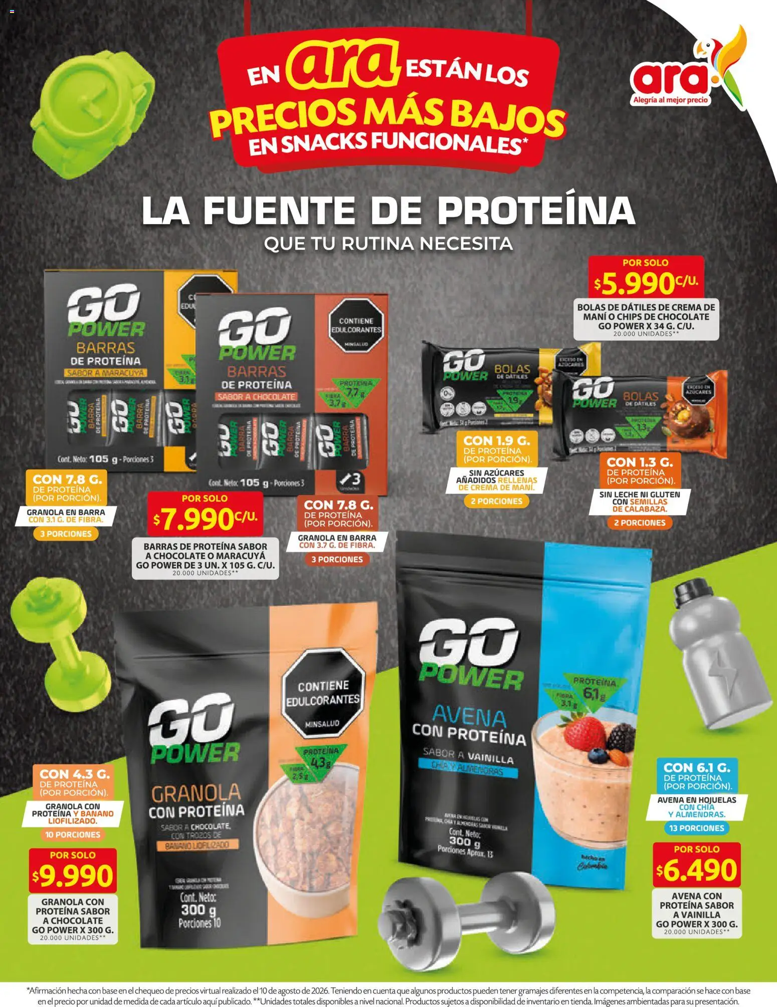 Ara revista - valida desde el 20/08/2026 | Página: 5 | Productos: Proteína, Mani, Maracuyá, Leche