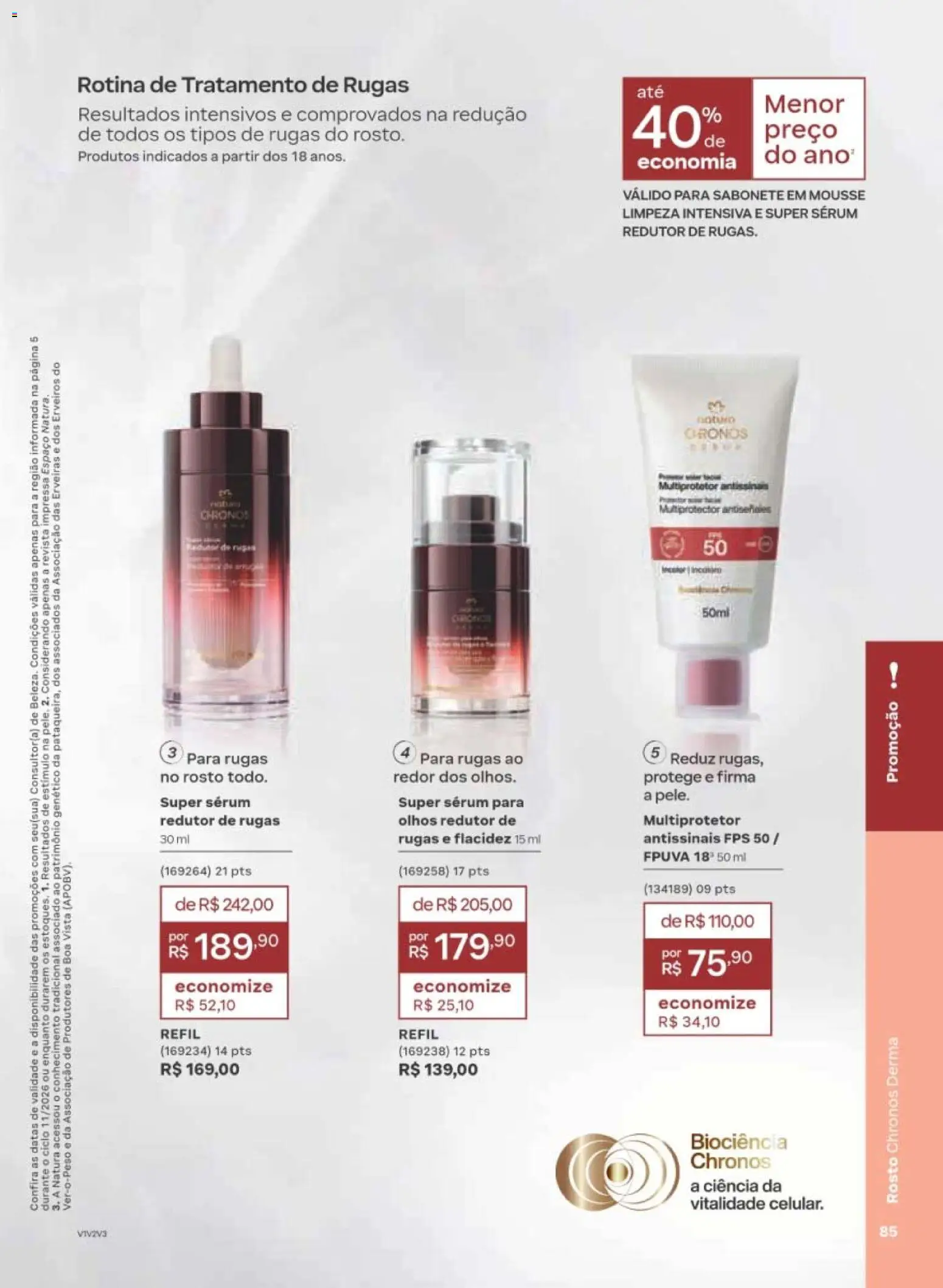 Natura Folheto - válido de 29/06/2026 | Página: 85 | Produtos: Mousse, Revista, Sérum, Sabonete