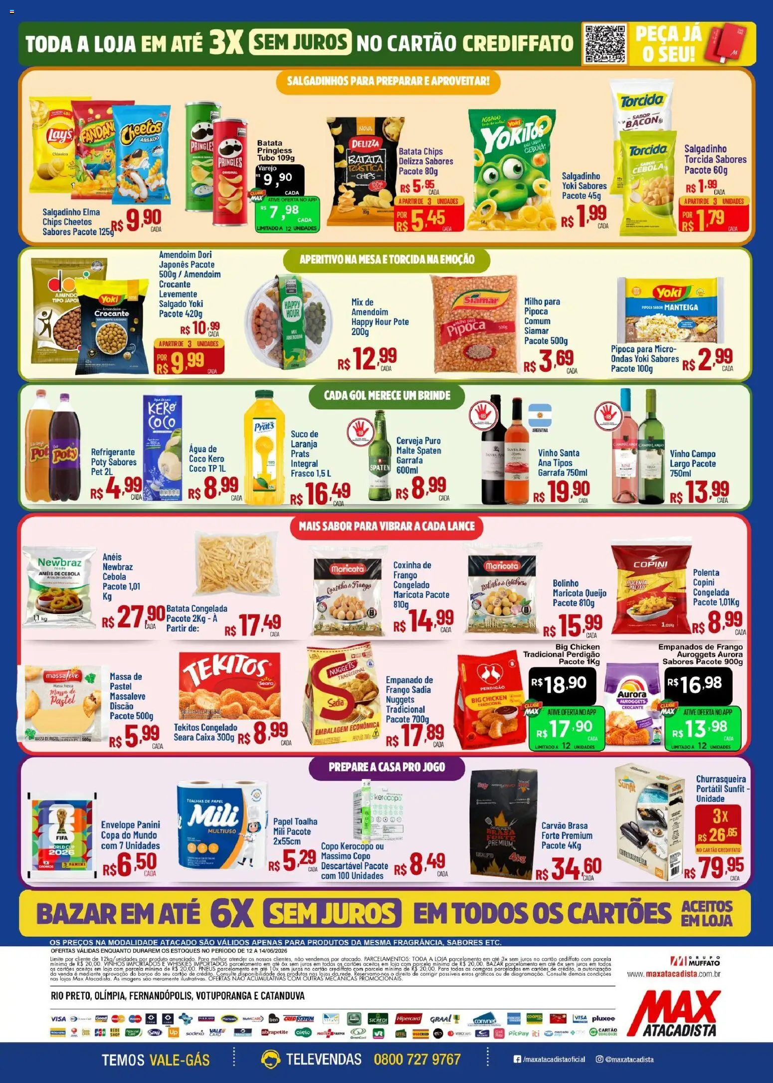 Max Atacadista Folheto - válido de 12.06.2026 | Página: 2 | Produtos: Cará, Amendoim, Queijo, Pneus