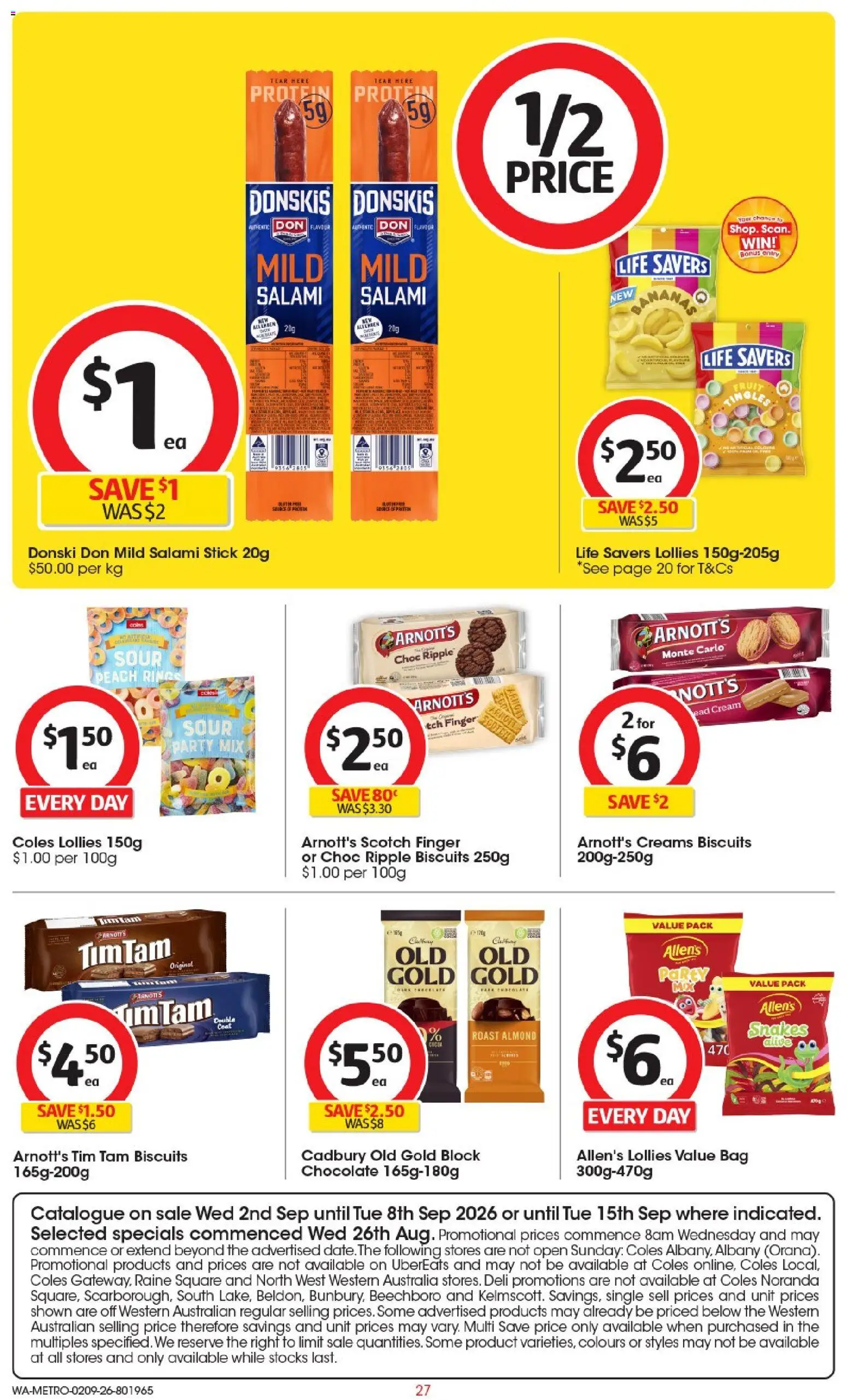 Coles catalogue - valid from 02/09/2026 | Page: 28 | Products: Lollies, Biscuits, Scotch, Roast