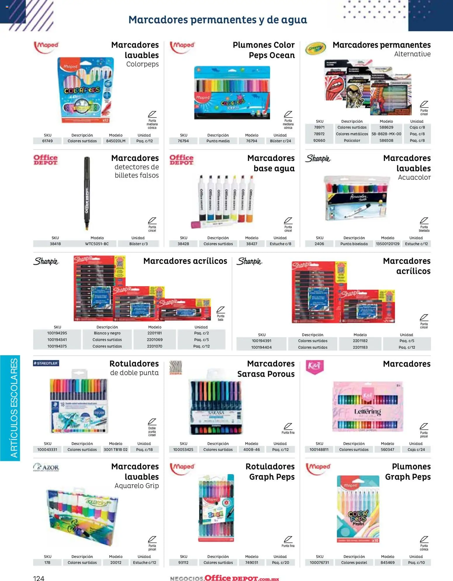 Nuevas ofertas de Office Depot válidas en toda la República Mexicana desde el 12/01/2026. ¡Encuentra las mejores ofertas en Office Depot catálogo 2026! | Página: 126 | Productos: Pincel, Agua, Pastel, Caja