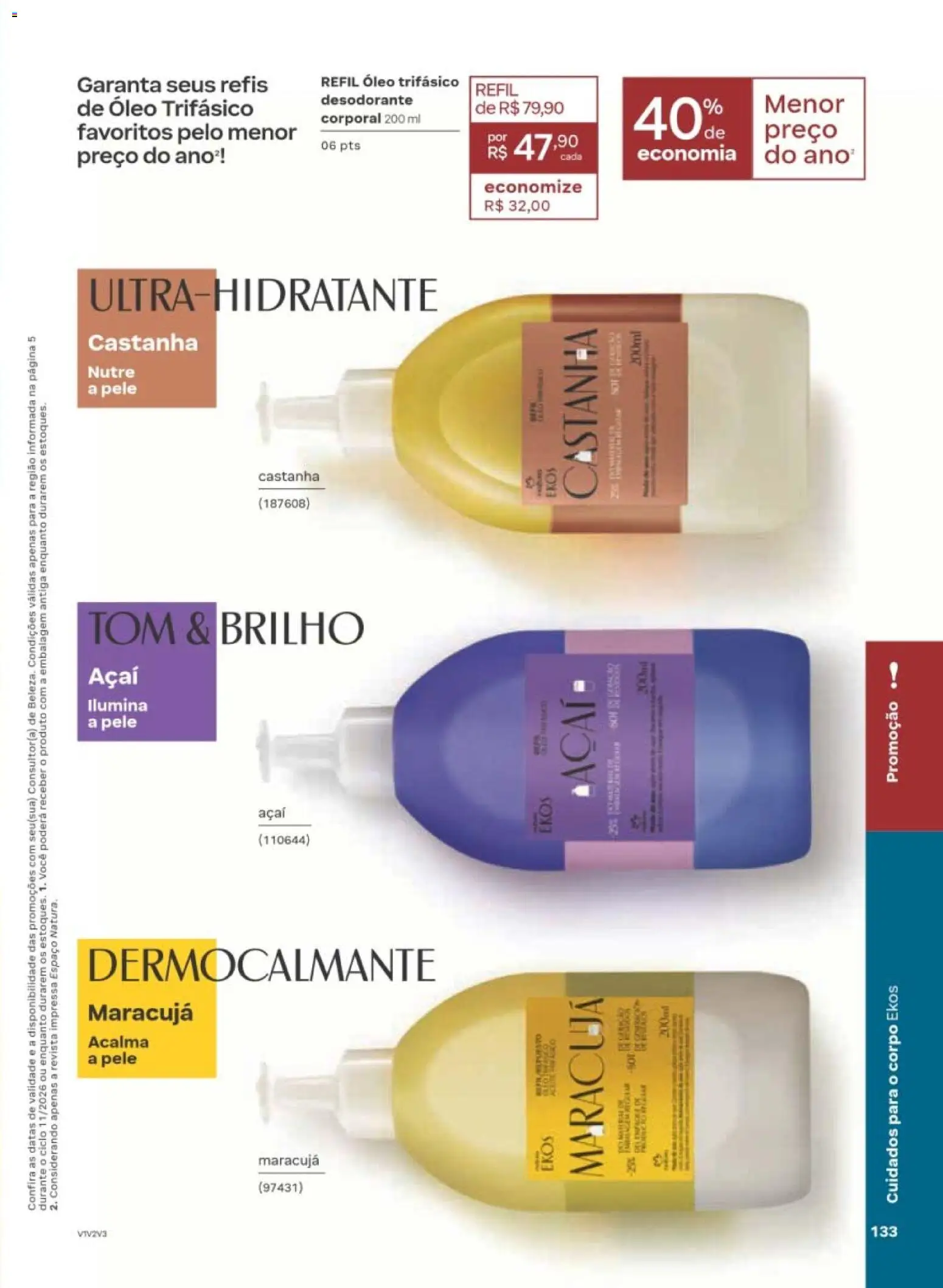 Natura Folheto - válido de 29/06/2026 | Página: 133 | Produtos: Maracujá, Revista, Óleo, Açaí