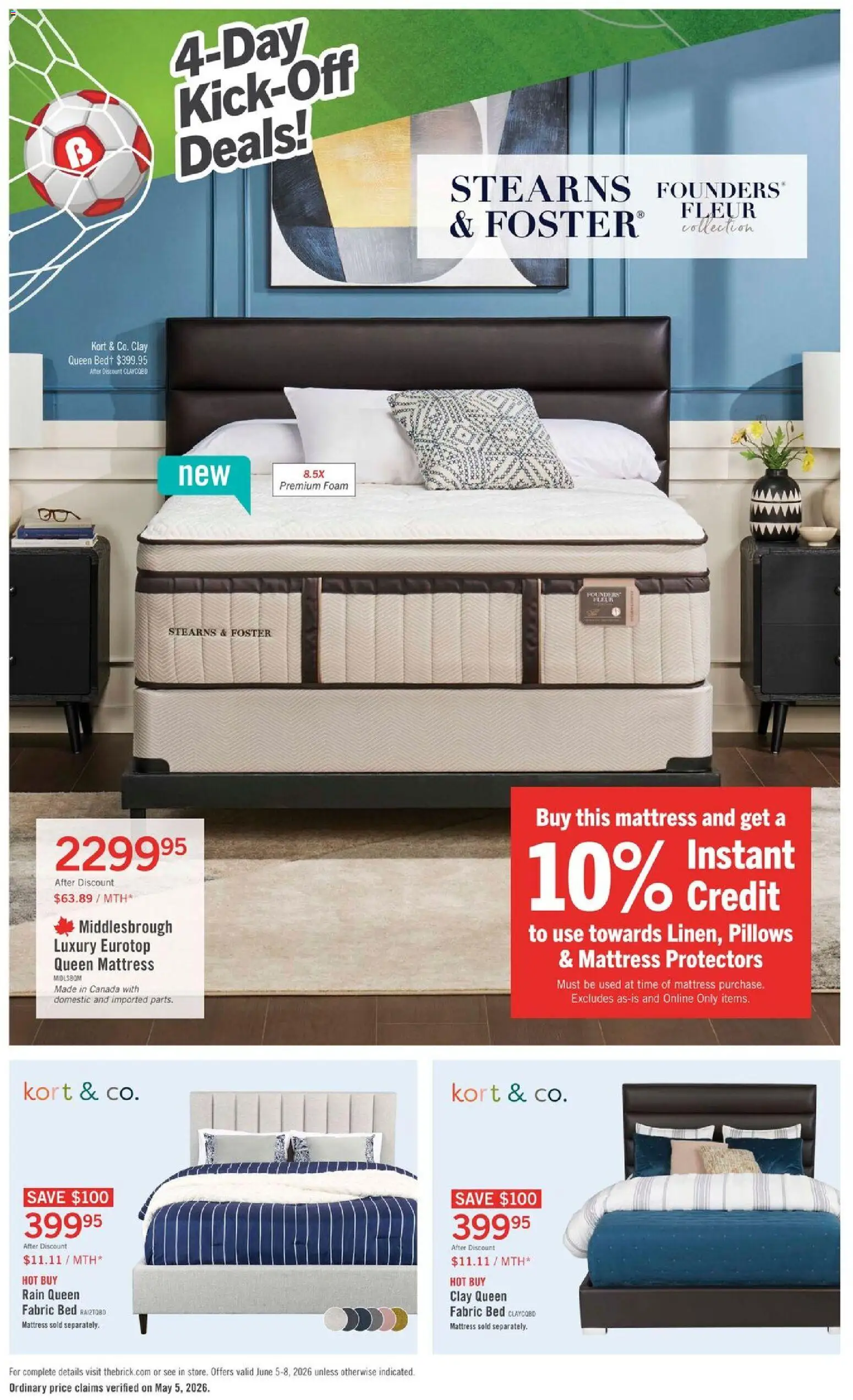The Brick flyer valid from 05.06.2026 | Page: 2 | Products: Bed, Mattress