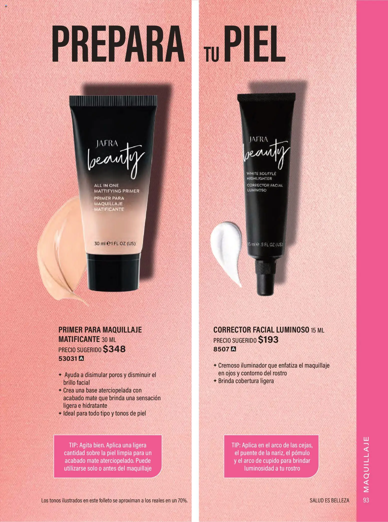 Nuevas ofertas de JAFRA válidas en toda la República Mexicana desde el 01.02.2026. ¡Encuentra las mejores ofertas en JAFRA catálogo Organizador de Ventas! | Página: 91 | Productos: Brillo, Maquillaje, Corrector, Sobre