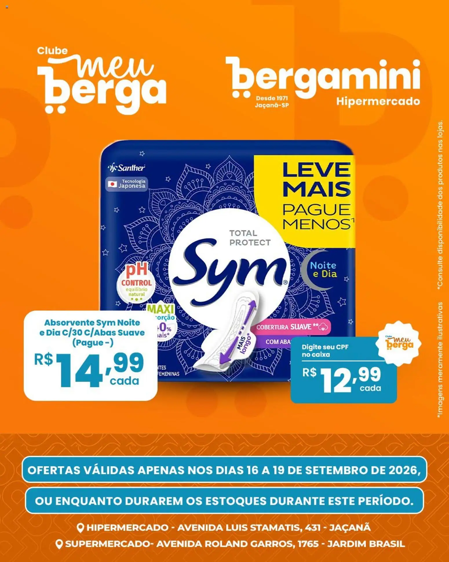 Supermercado Bergamini Folheto - válido de 16/09/2026 | Página: 5 | Produtos: Caixa, Absorvente