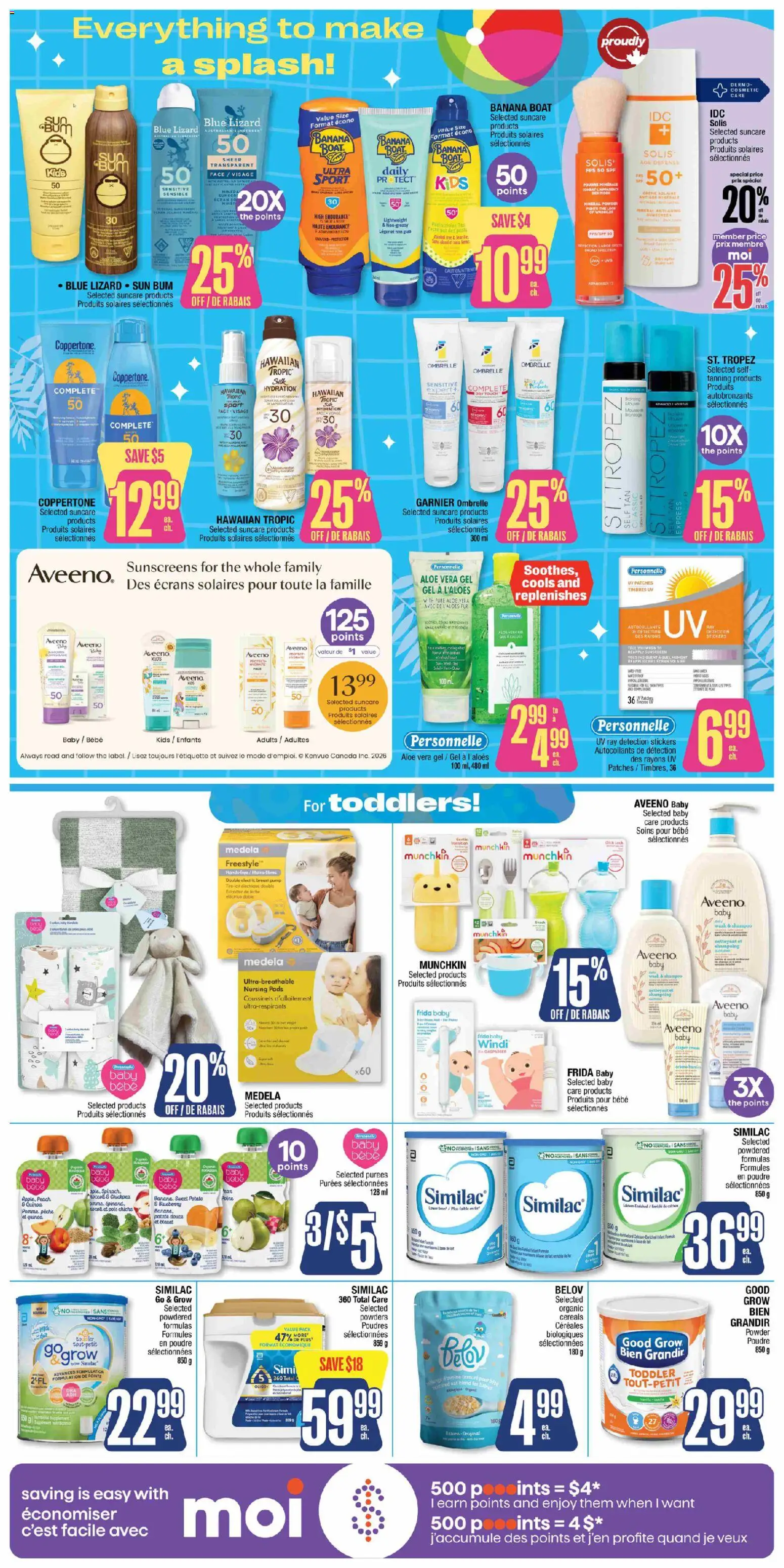 Jean Coutu flyer valid from Aug 6, 2026 | Page: 6 | Products: Cereals, Powder, Shampoo, Sunscreen