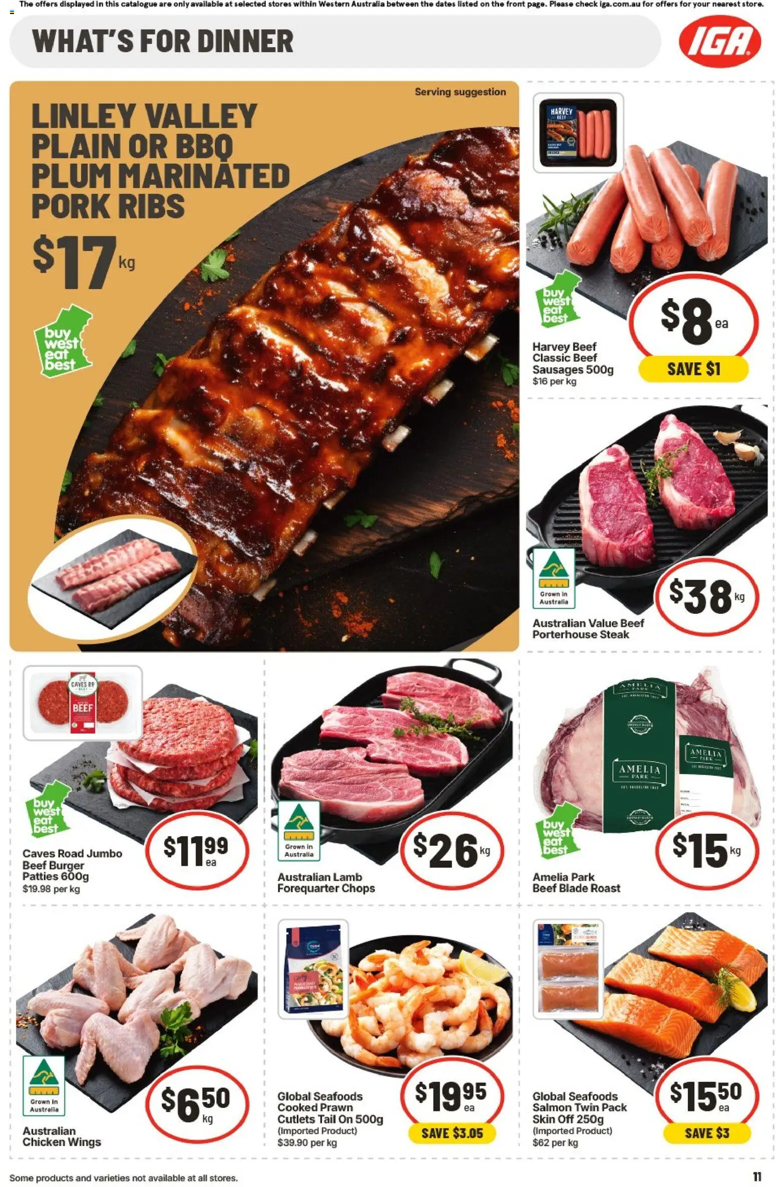 IGA catalogue - valid from 19/08/2026 | Page: 11 | Products: Chicken, Lamb, Salmon, Sausages