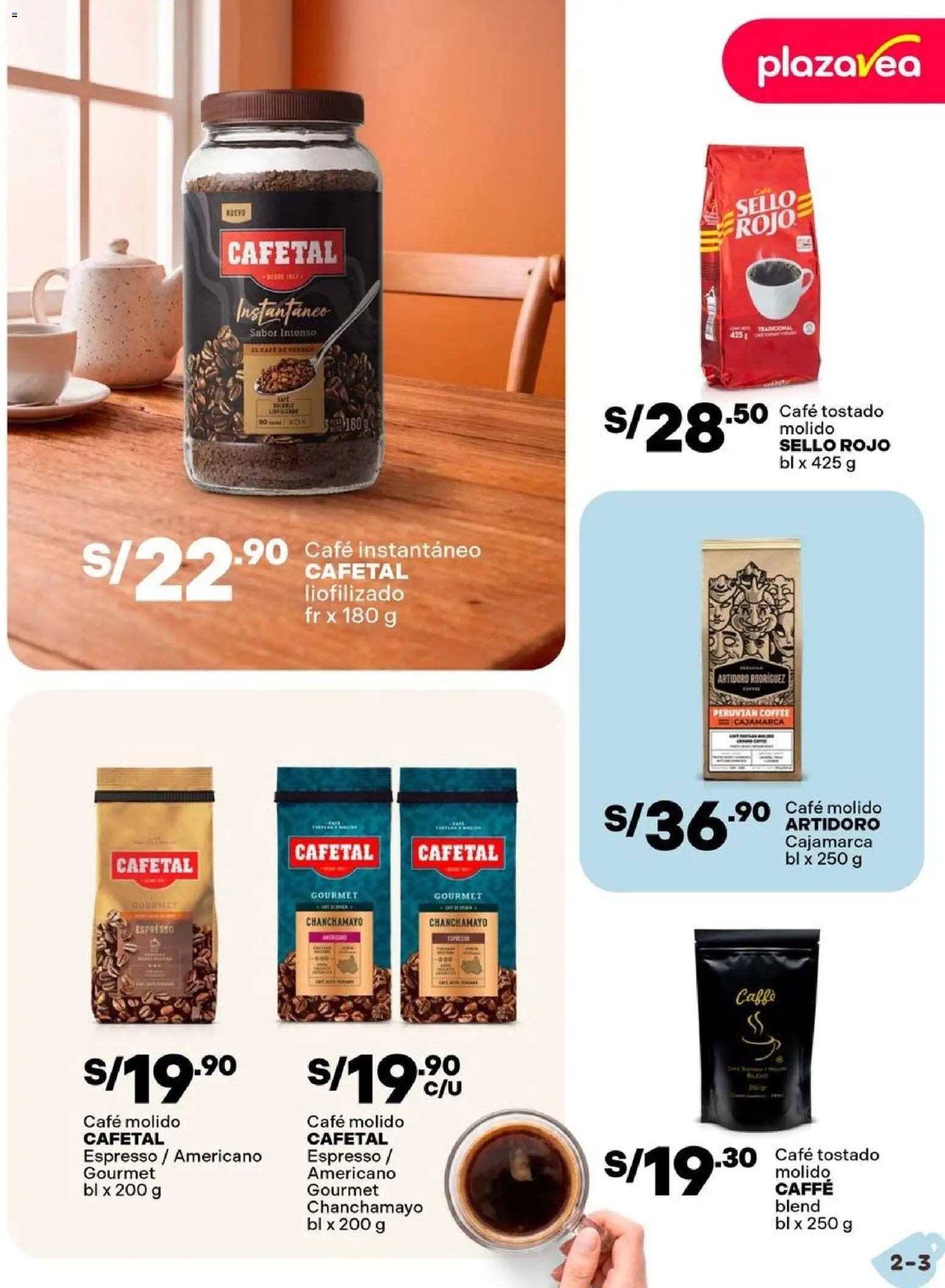 Catálogo Plaza Vea válido desde 17/08/2026 | Página: 4 | Productos: Café, Café molido, Café instantáneo