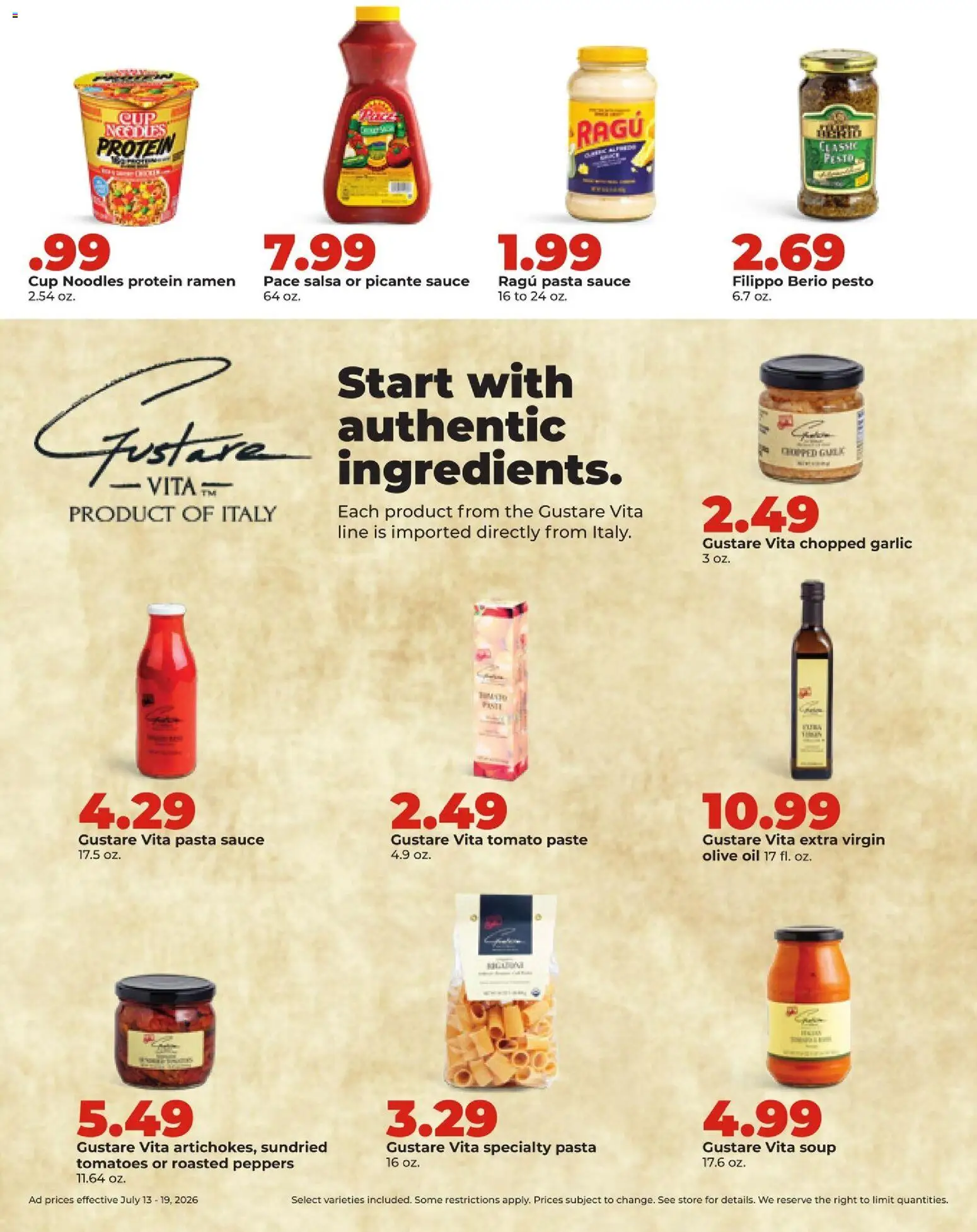 HyVee Weekly Ad - valid from 07/13/2026 | Page: 24 | Products: Oil, Noodles, Pasta, Sauce