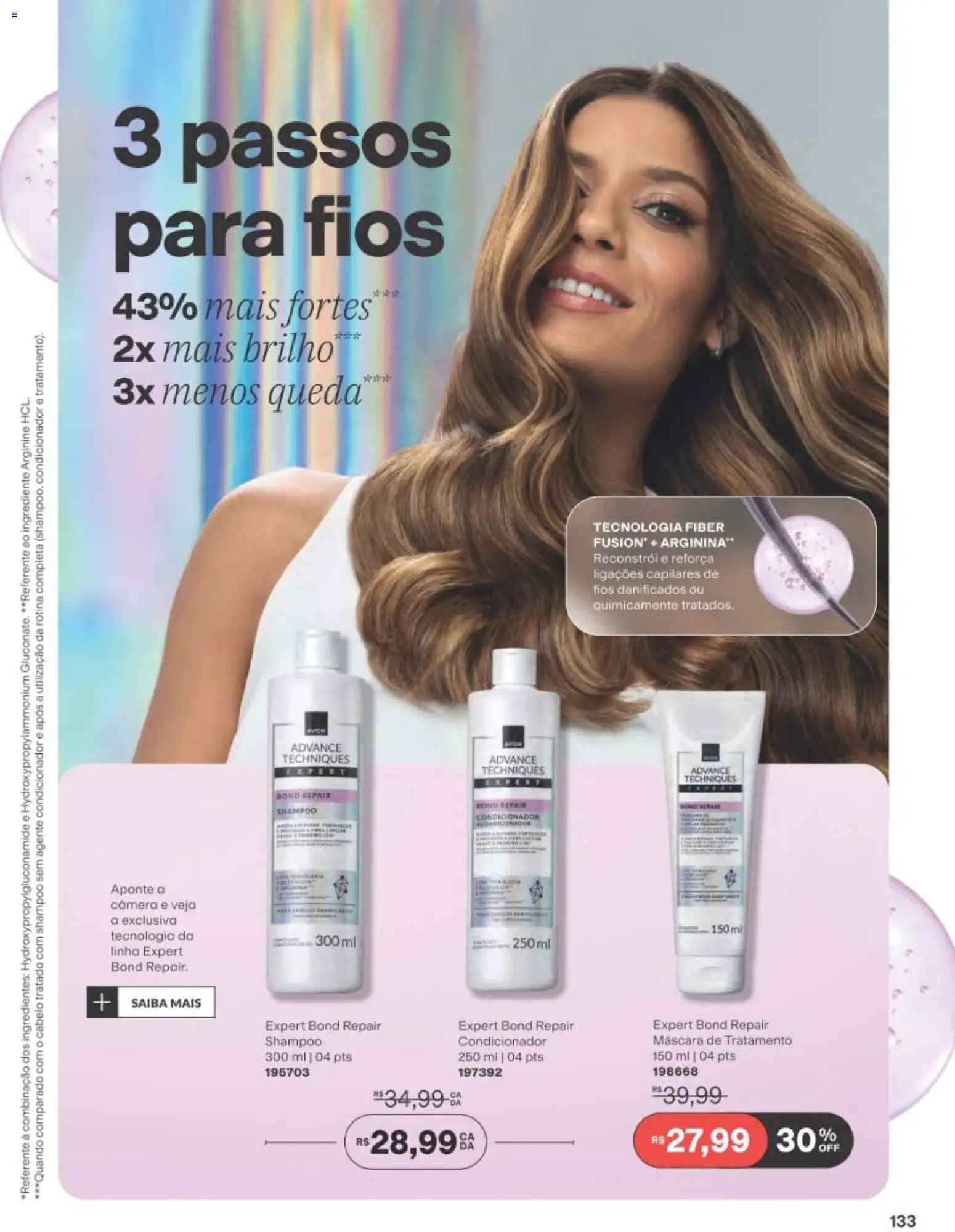 Avon Folheto - válido de 19/07/2026 | Página: 133 | Produtos: Shampoo, Condicionador, Câmera