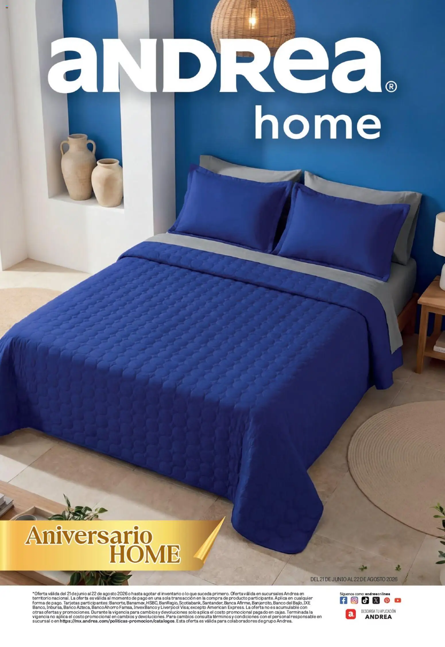 Nuevas ofertas de Andrea válidas en toda la República Mexicana desde el 21/06/2026. ¡Encuentra las mejores ofertas en Andrea catálogo Lo mejor para tu hogar! | Página: 48 | Productos: Banco