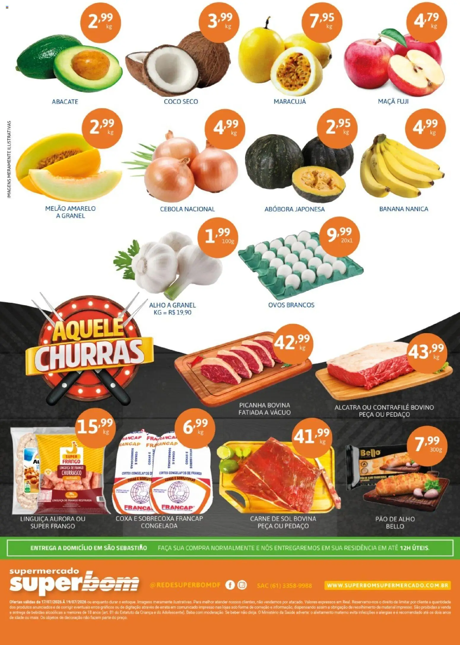 Superbom Folheto - válido de 18/07/2026 | Página: 3 | Produtos: Coco, Melão, Alho, Ovos