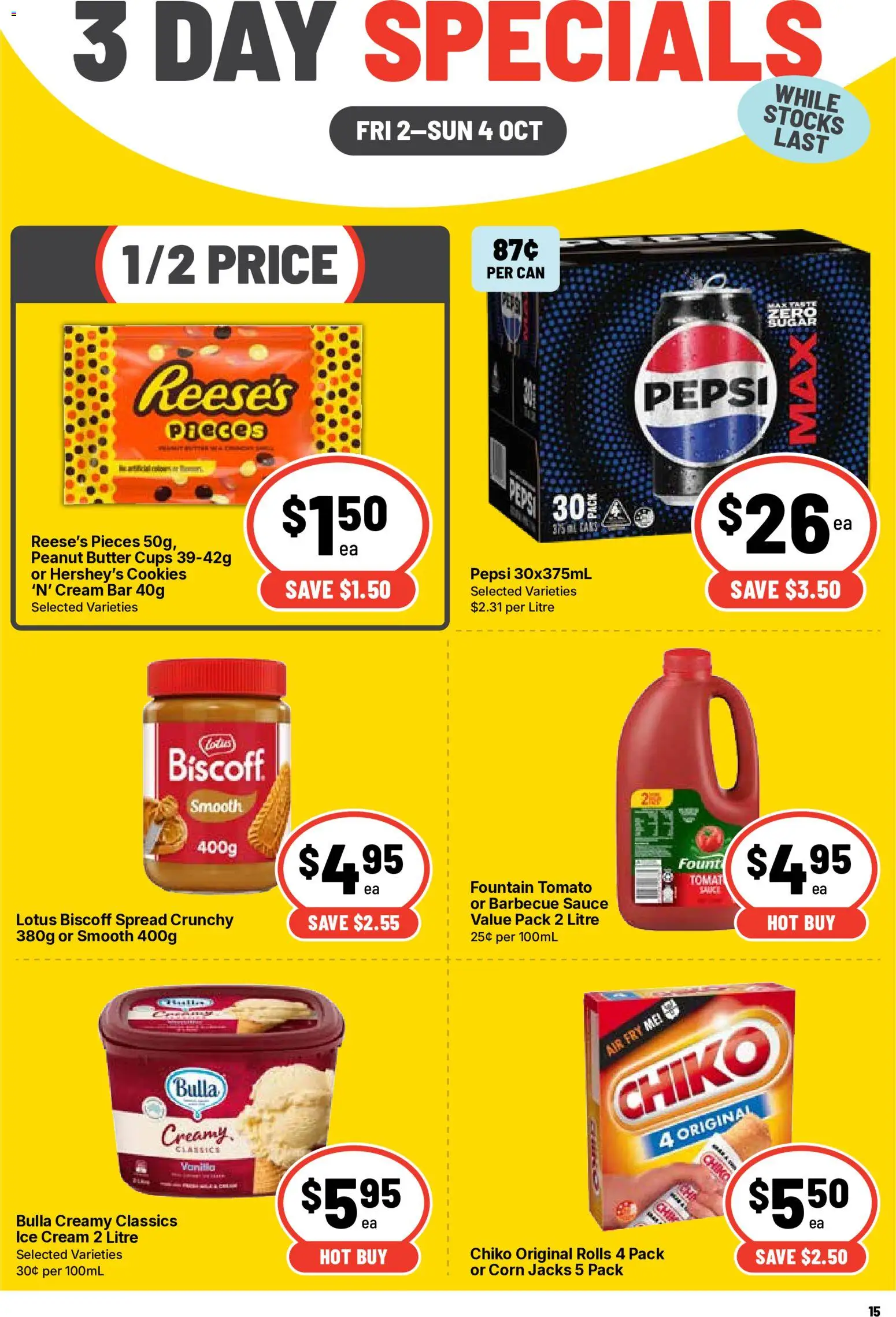 Ritchies catalogue - valid from 30/09/2026 | Page: 15 | Products: Corn, Pepsi, Ice cream, Tomato