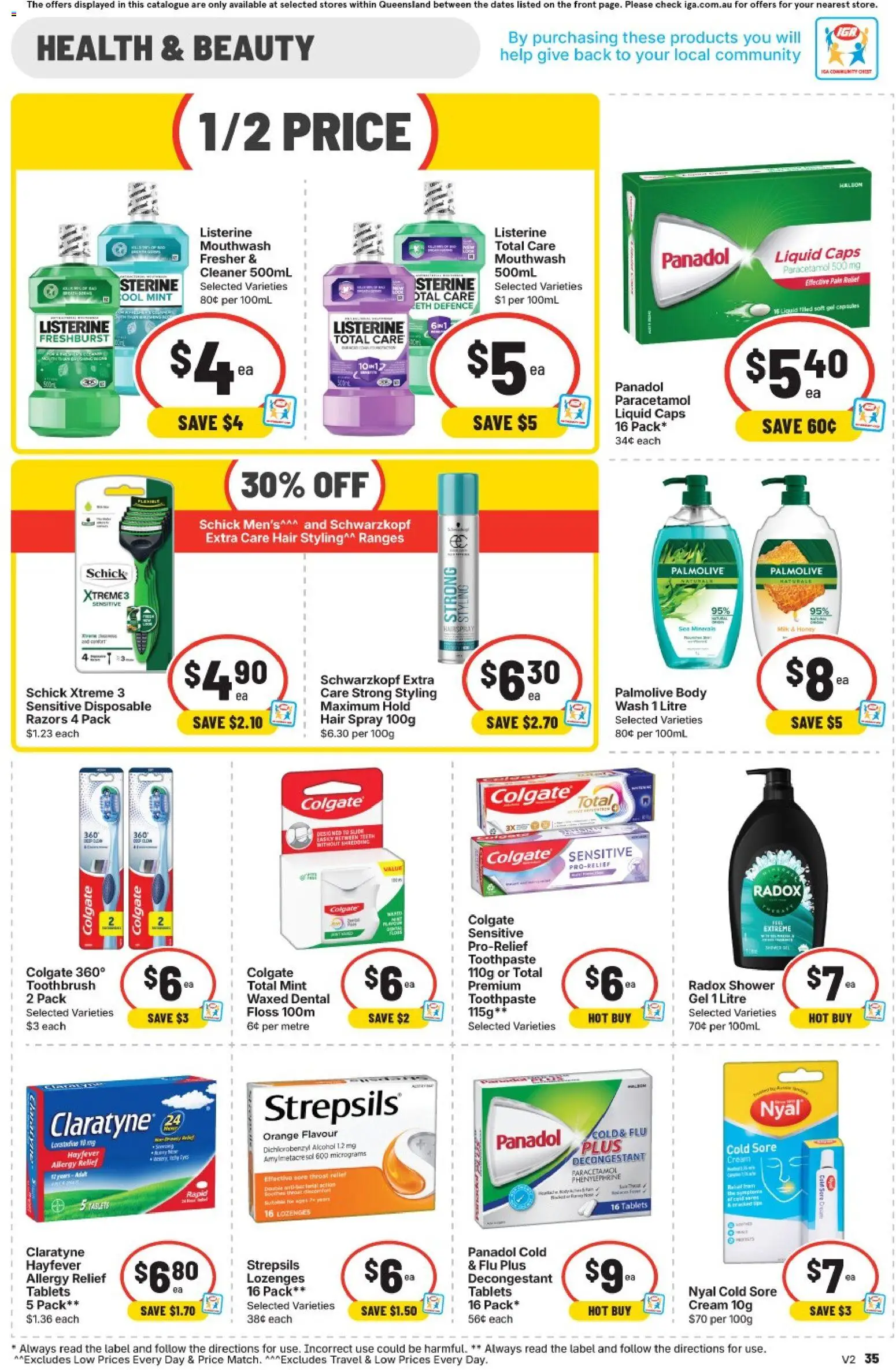IGA catalogue - valid from 19/08/2026 | Page: 31 | Products: Shower, Alcohol, Cream, Toothbrush