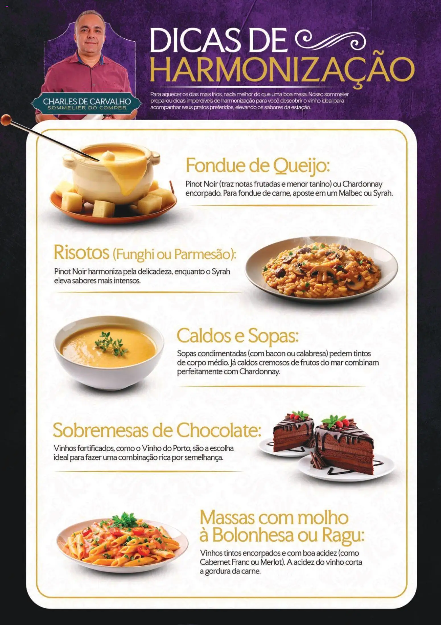 Comper Folheto - válido de 04/06/2026 | Página: 2 | Produtos: Chocolate, Vinho, Parmesão, Frutos do mar
