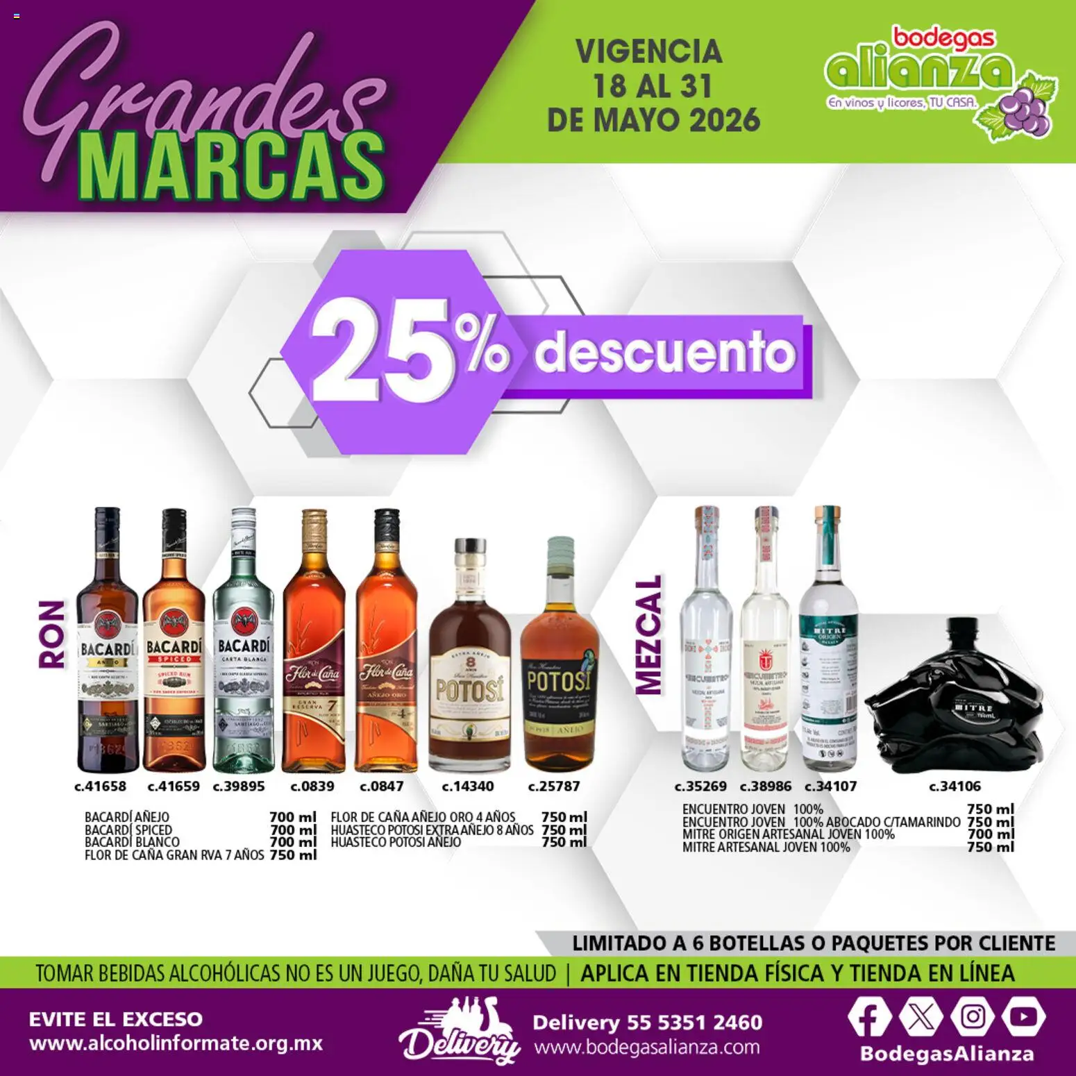 Nuevas ofertas de Bodegas Alianza válidas en toda la República Mexicana desde el 18.05.2026. ¡Encuentra las mejores ofertas en Bodegas Alianza catálogo Grandes Marcas! | Página: 7