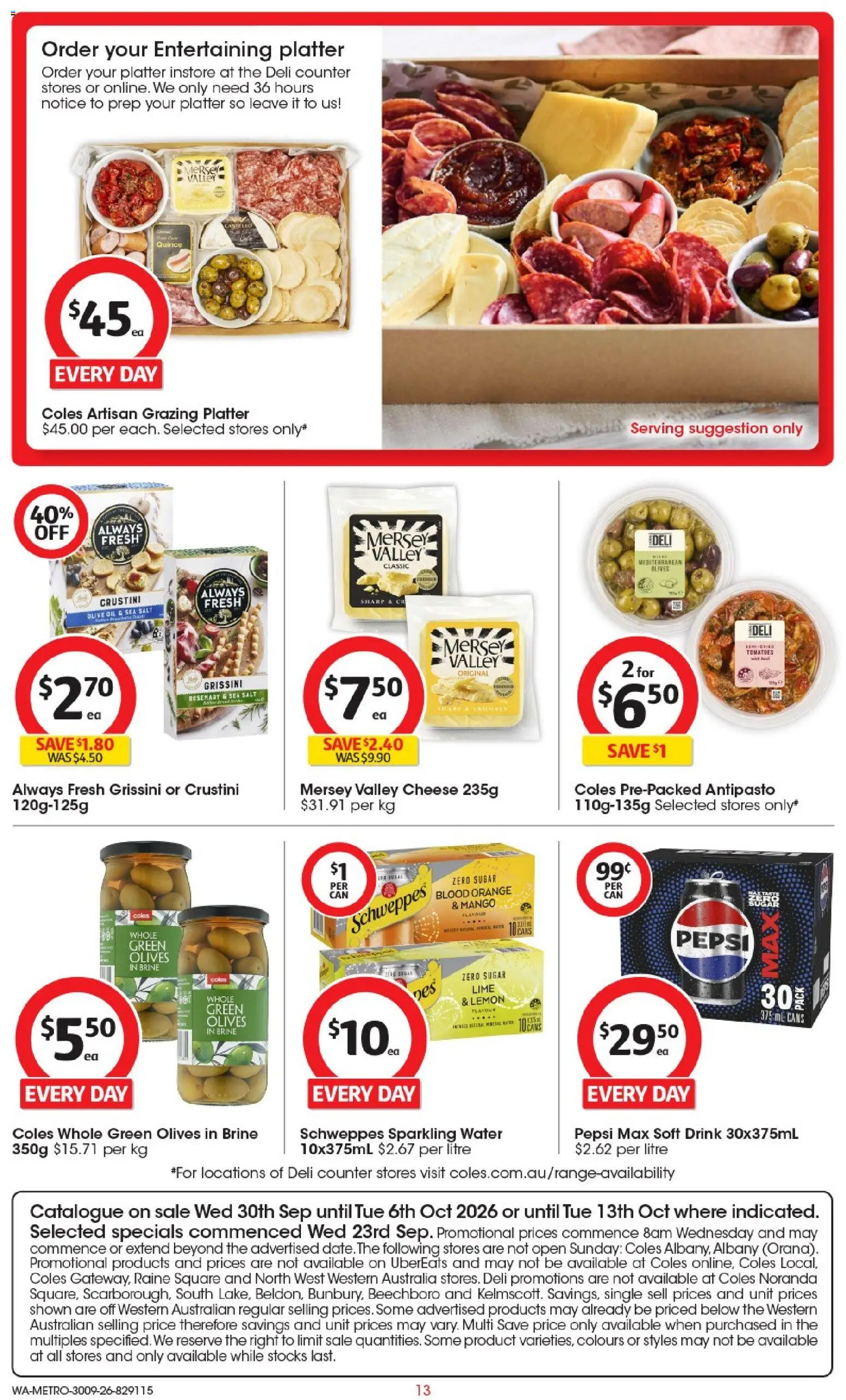 Coles catalogue - valid from 30/09/2026 | Page: 13 | Products: Chocolate, Popcorn, Pretzels, Onion