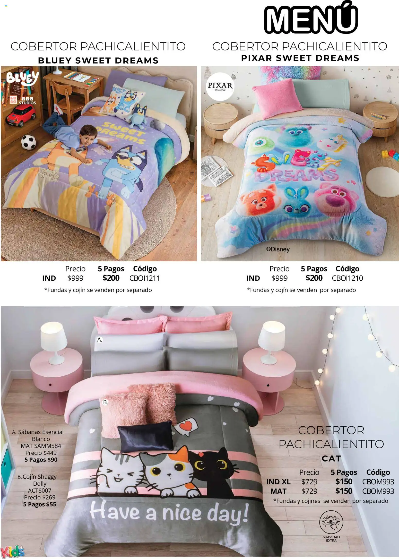 Nuevas ofertas de Colchas Concord válidas en toda la República Mexicana desde el 01/08/2026. ¡Encuentra las mejores ofertas en Colchas Concord catálogo Colección Infantil! | Página: 34 | Productos: Cobertor, Sabanas