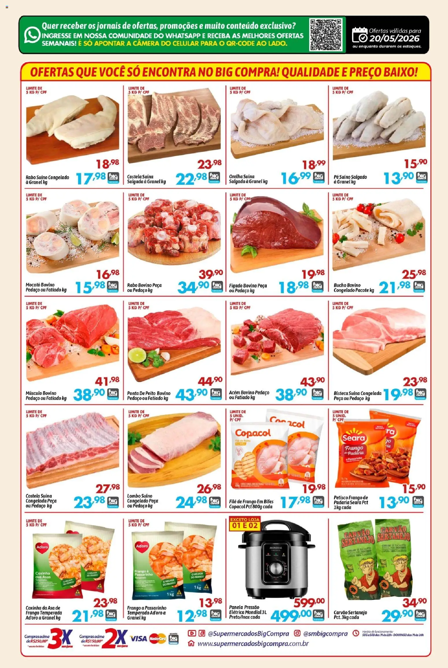 Big Compra Folheto - válido de 20.05.2026 | Página: 2 | Produtos: Acém, Baixo, Frango, Câmera