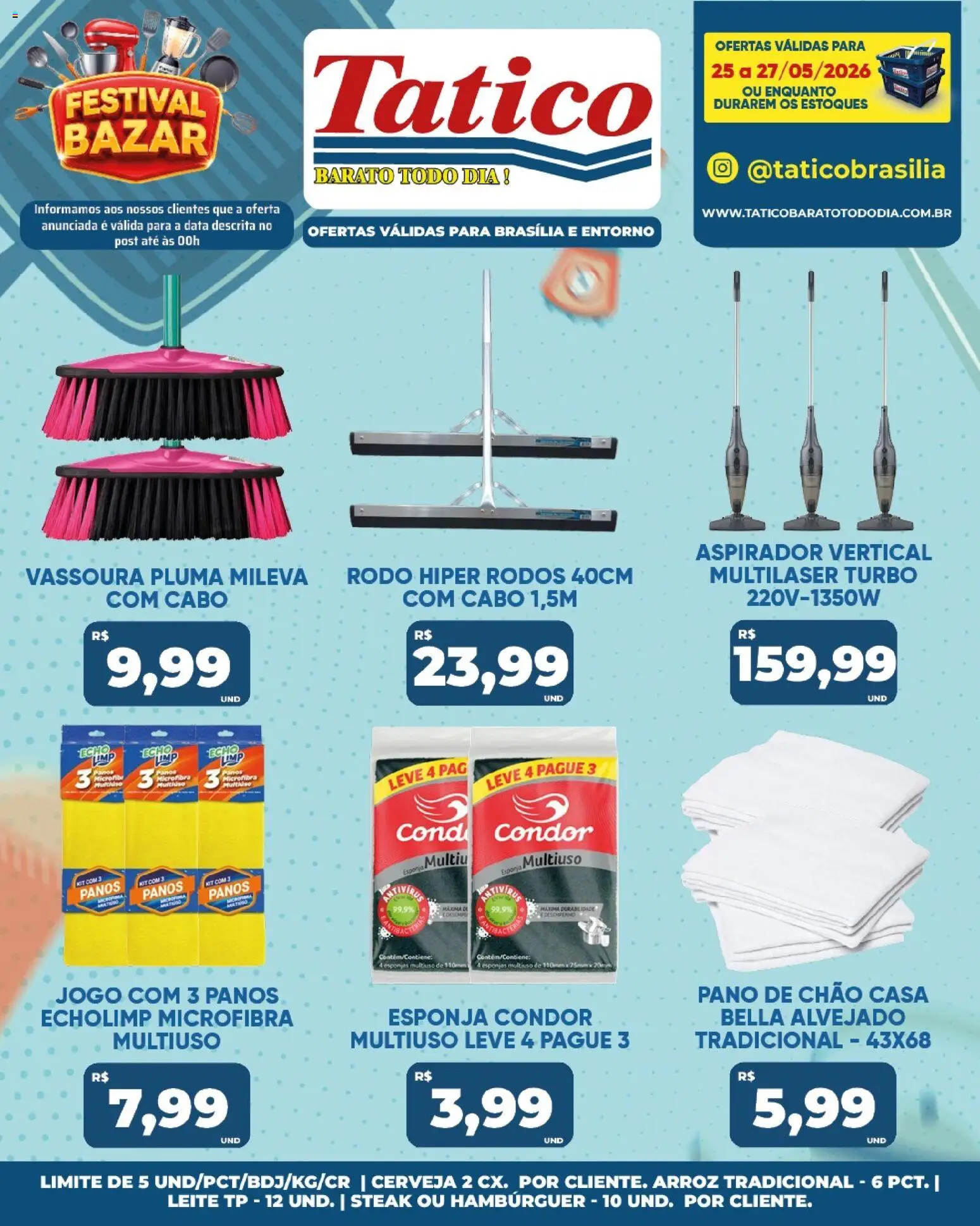 Tatico Folheto - válido de 27.05.2026 | Página: 46 | Produtos: Esponja, Leite, Cerveja, Cabo