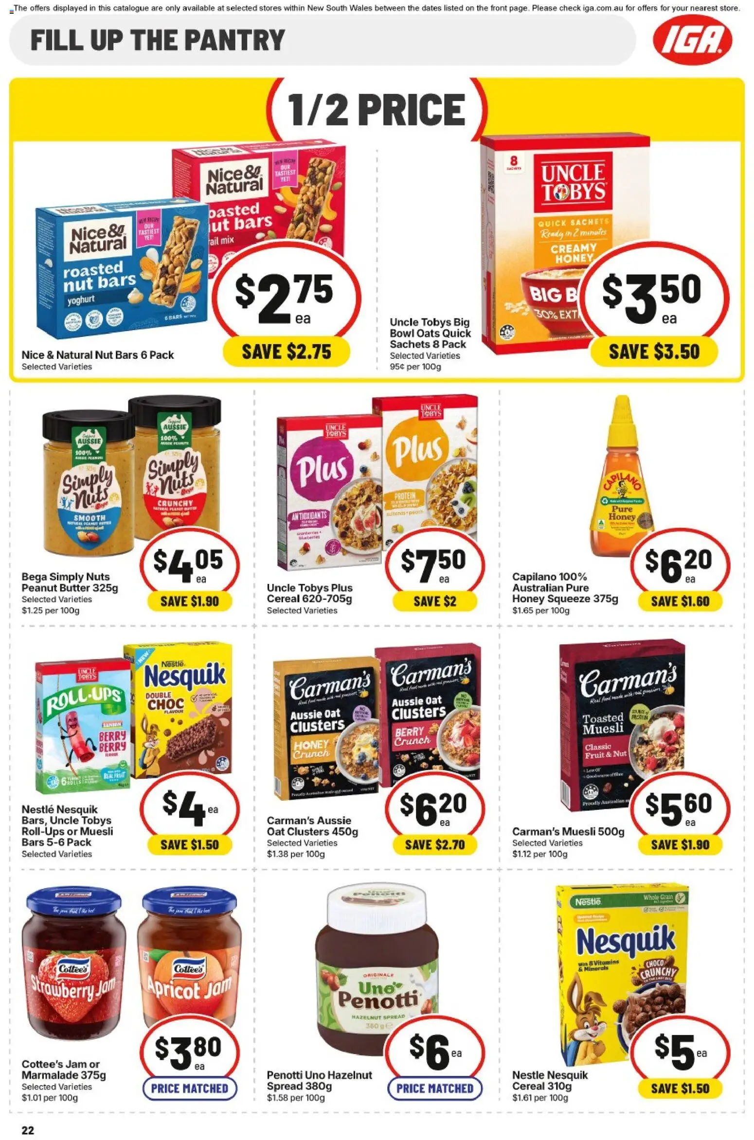 IGA catalogue - valid from 22/07/2026 | Page: 21 | Products: Butter, Yoghurt, Honey, Nuts
