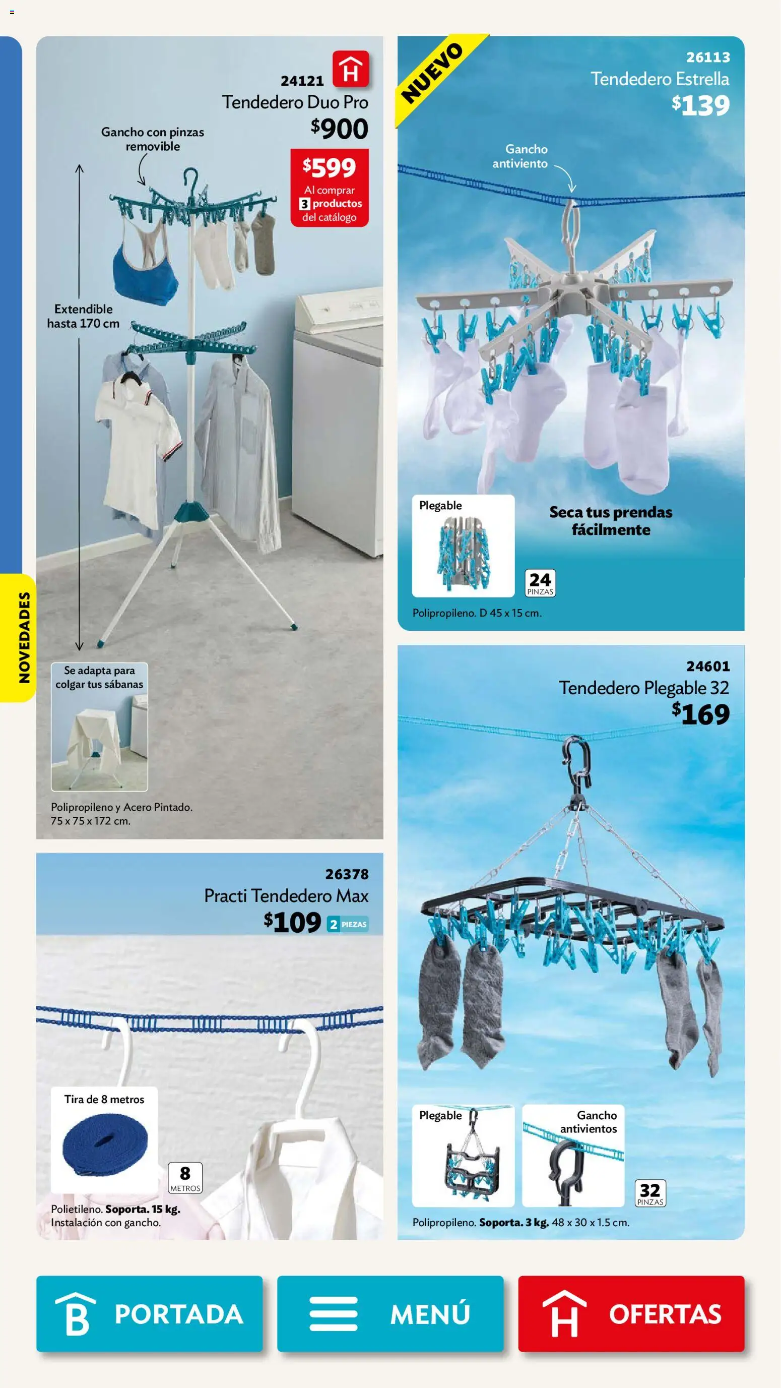 Nuevas ofertas de Betterware válidas en toda la República Mexicana desde el 03/08/2026. ¡Encuentra las mejores ofertas en Betterware campaña 8 2026! | Página: 96 | Productos: Sabanas, Tendedero