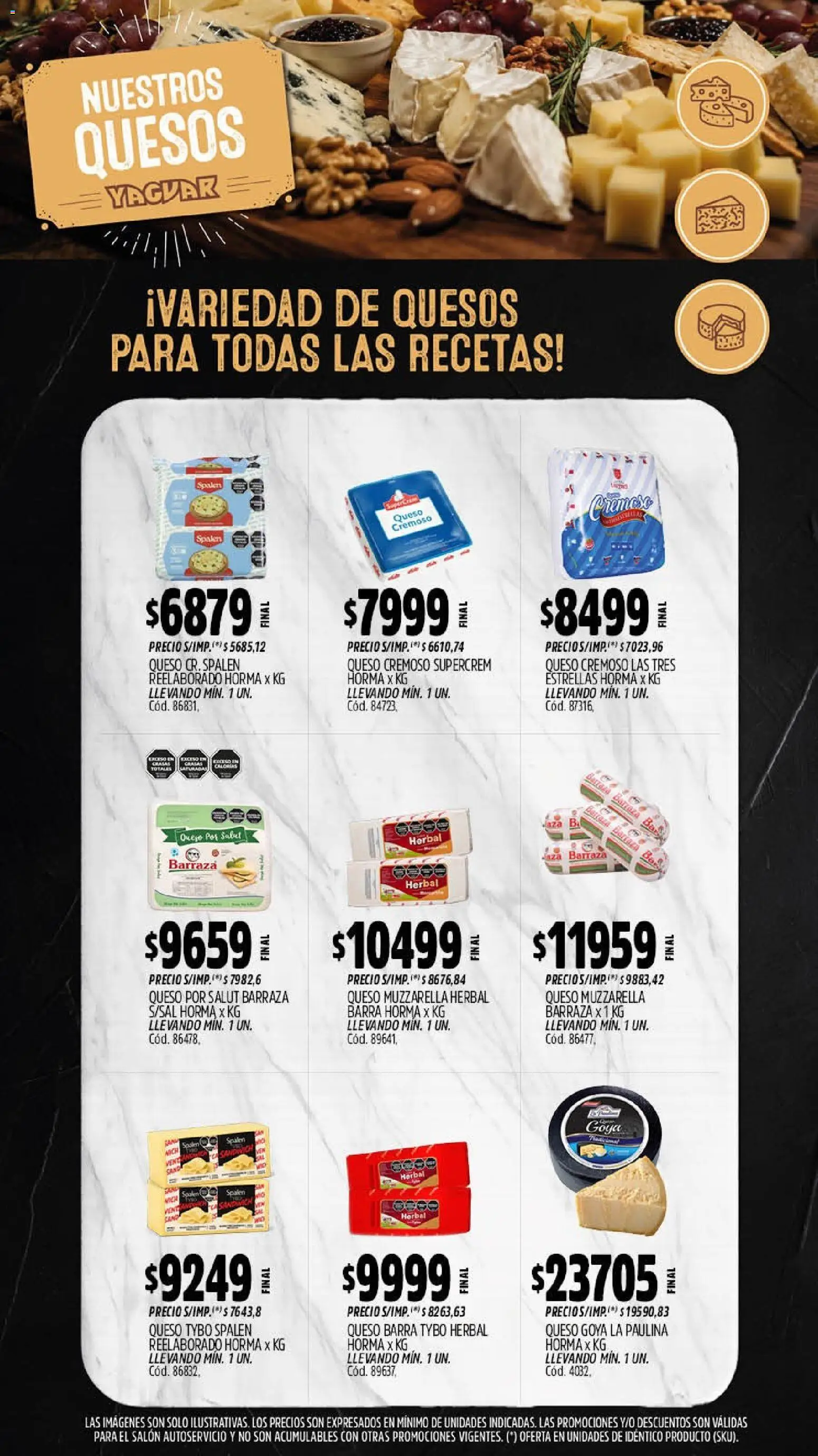 Yaguar - Oferta Semanal Santa Fé │ válido desde el 14/09/2026 | Página: 9 | Productos: Muzzarella, Queso