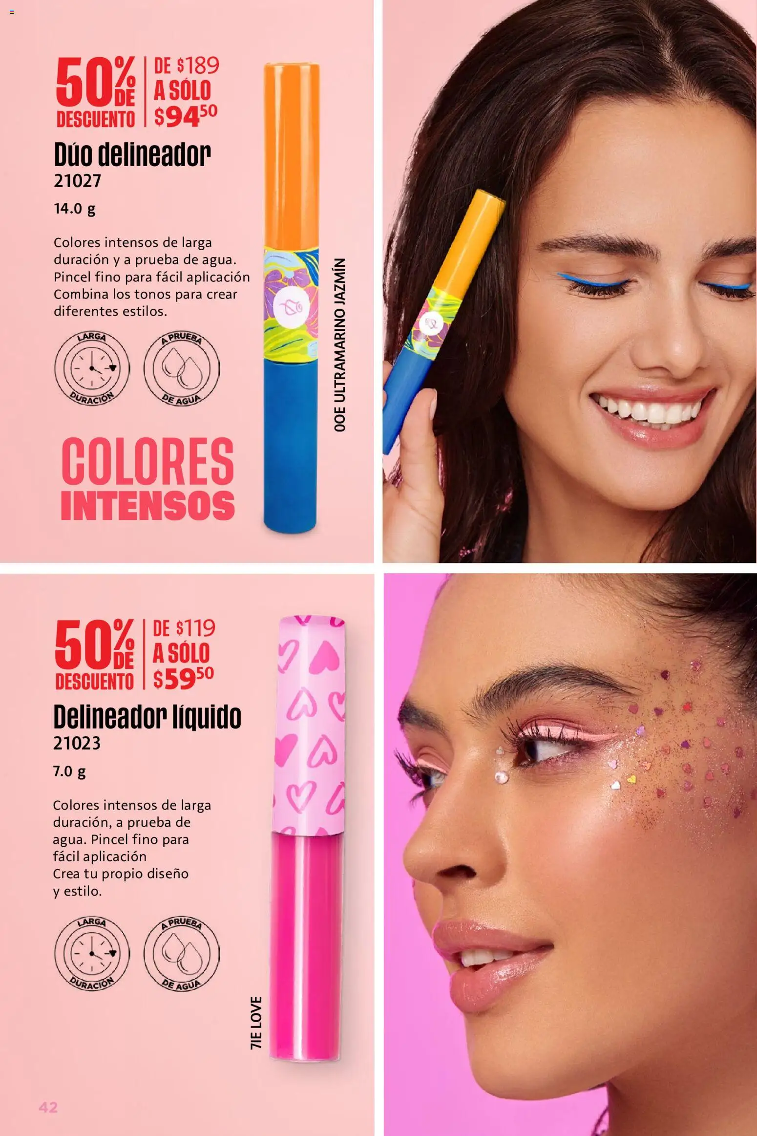 Nuevas ofertas de Ilusión válidas en toda la República Mexicana desde el 01.06.2026. ¡Encuentra las mejores ofertas en Ilusión catálogo Rebajas de Verano! | Página: 42 | Productos: Pincel, Agua, Delineador