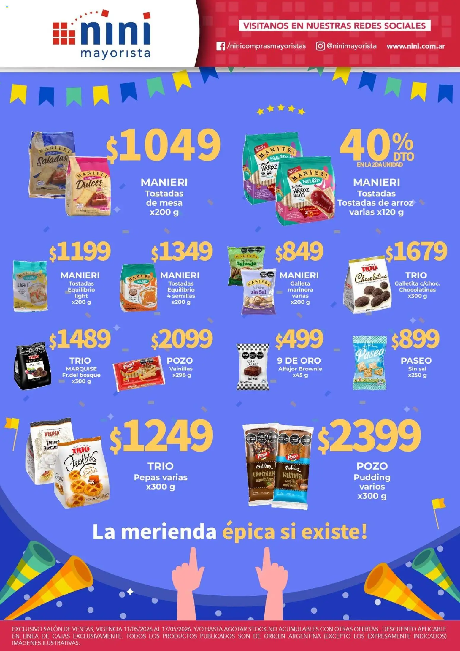 NINI Mayorista ofertas │ válido desde el 11.05.2026 | Página: 37 | Productos: Sal, Semillas, Alfajor, Arroz