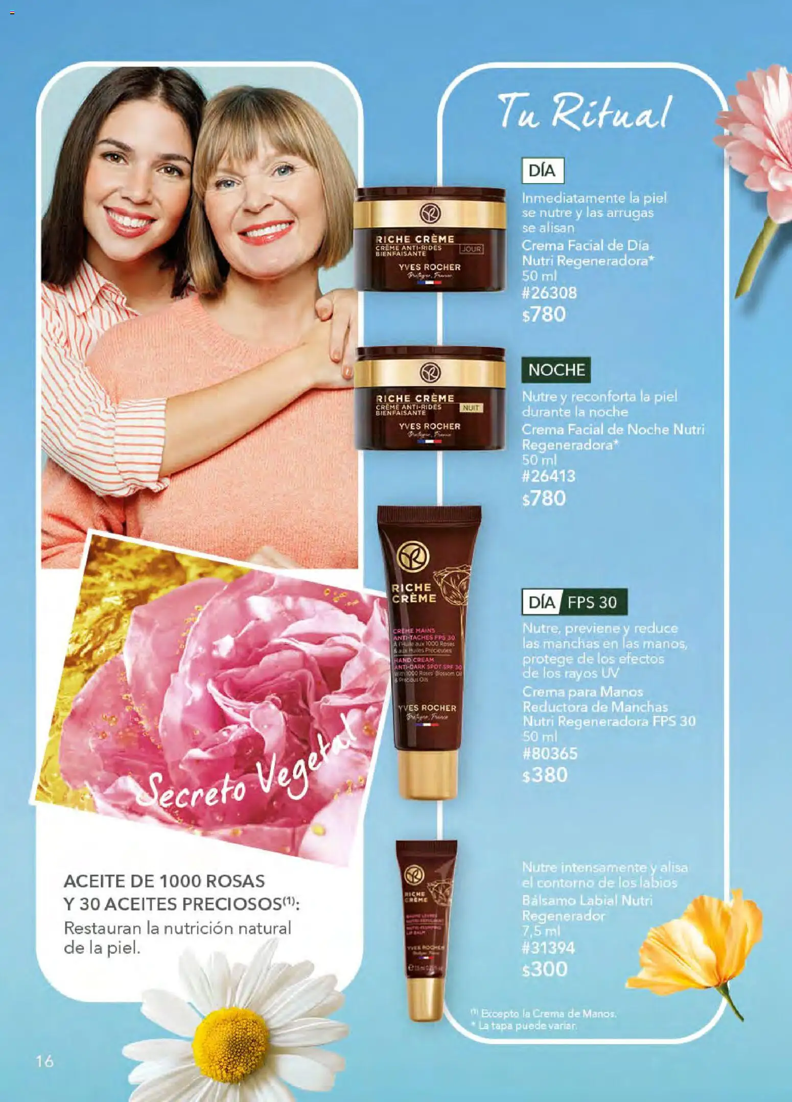 Nuevas ofertas de Yves Rocher válidas en toda la República Mexicana desde el 21.04.2026. ¡Encuentra las mejores ofertas en Yves Rocher campaña 6 2026! | Página: 16 | Productos: Crema, Contorno, Aceite, Bálsamo