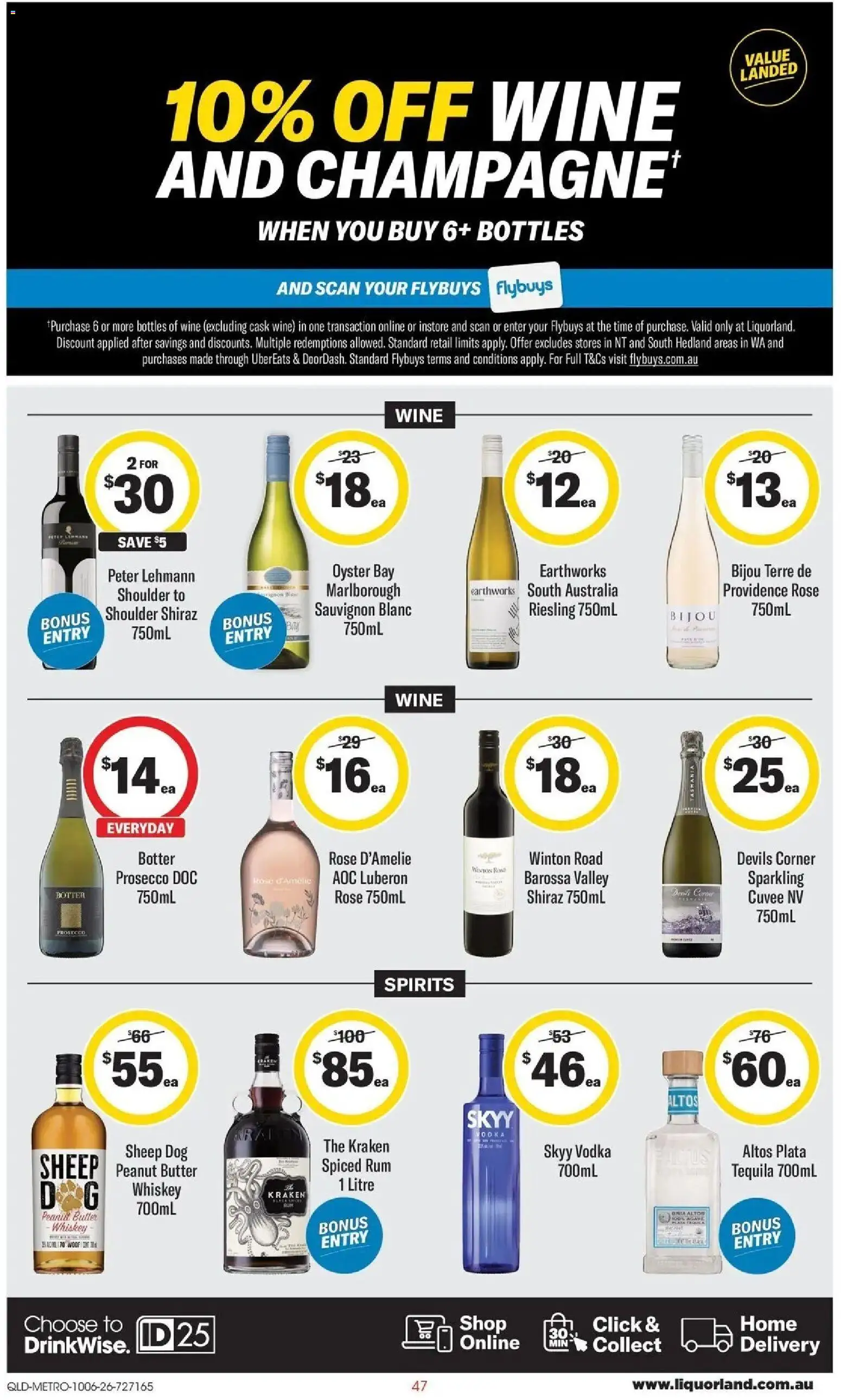Coles catalogue - valid from 09.06.2026 | Page: 47 | Products: Butter, Vodka, Whiskey, Rum