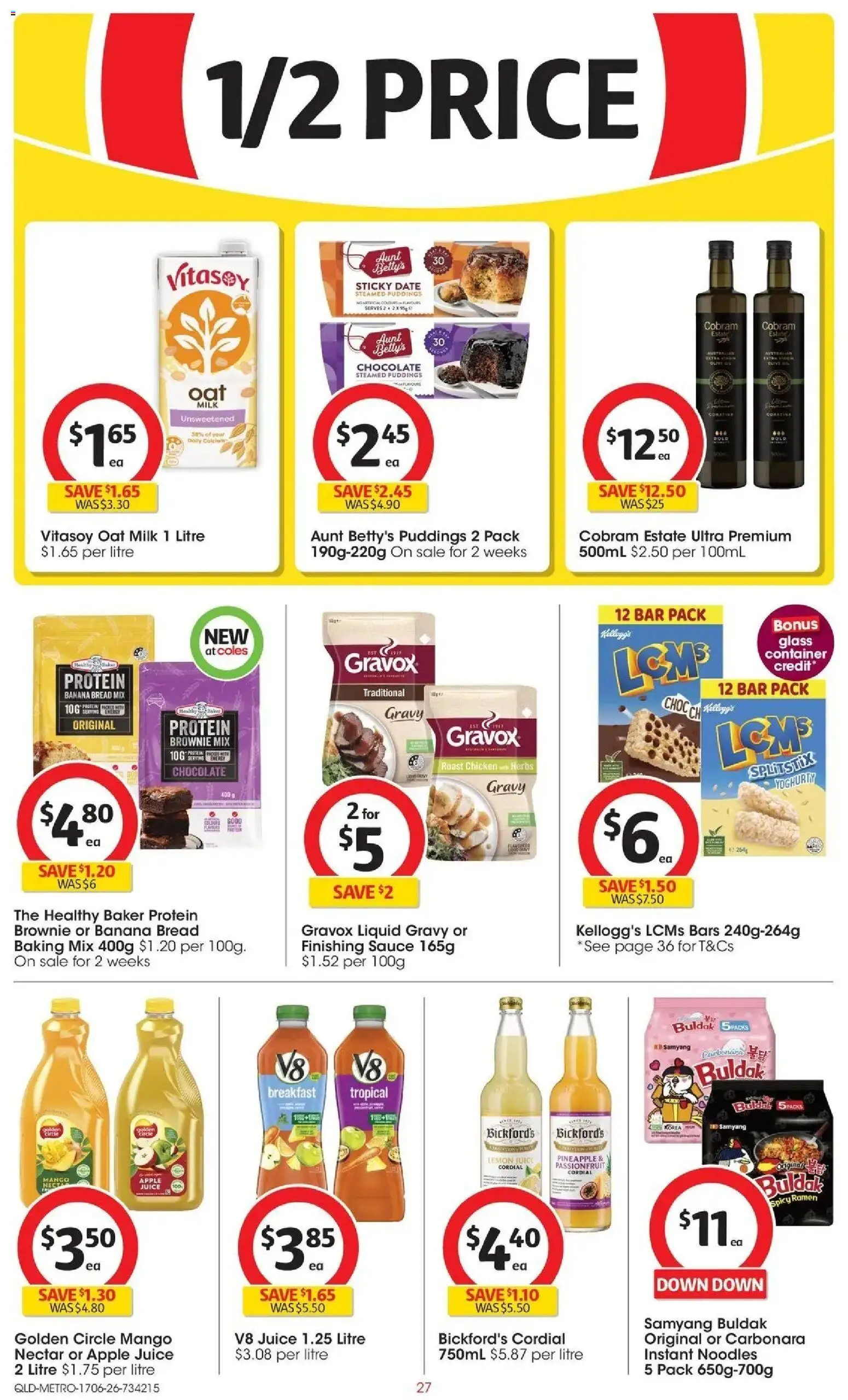 Coles catalogue - valid from 17.06.2026 | Page: 27 | Products: Milk, Bread, Juice, Date