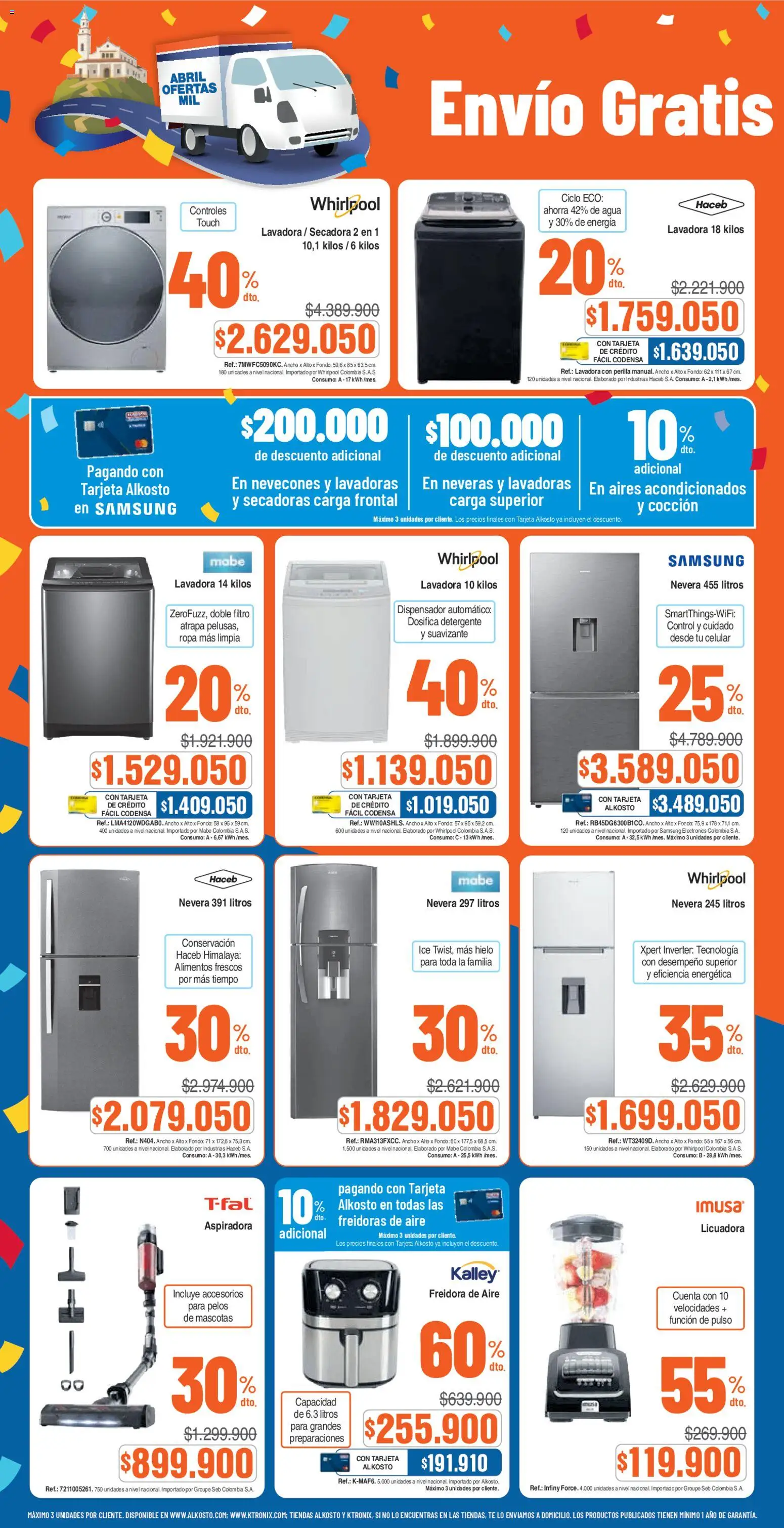 Ktronix revista - valida desde el 18.04.2026 | Página: 6 | Productos: Freidora de aire, Lavadora, Freidora, Nevera