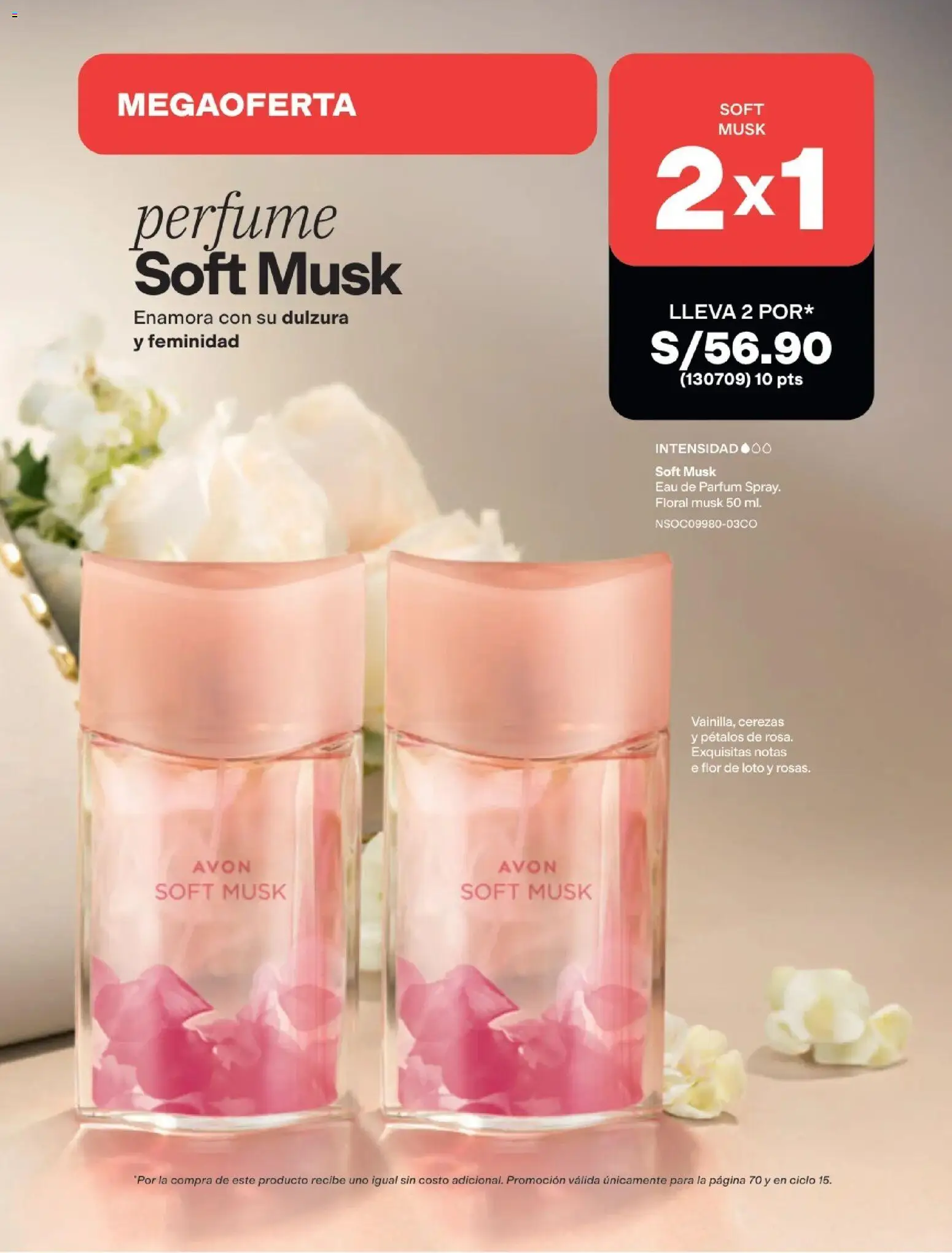 Catálogo Avon válido desde 15/09/2026 | Página: 70 | Productos: Dulzura, Perfume, Loto