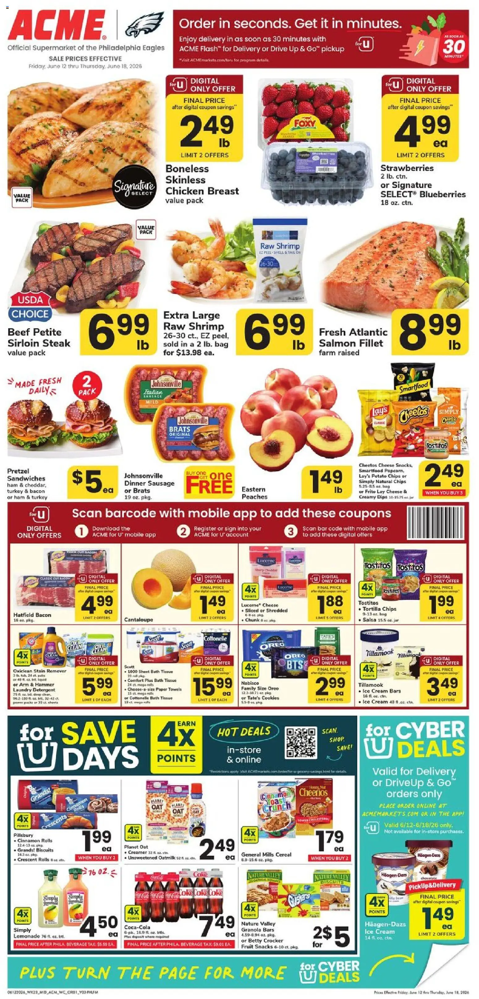 Acme Weekly Ad - valid from 12.06.2026 | Page: 1 | Products: Cheese, Detergent, Strawberries, Chips