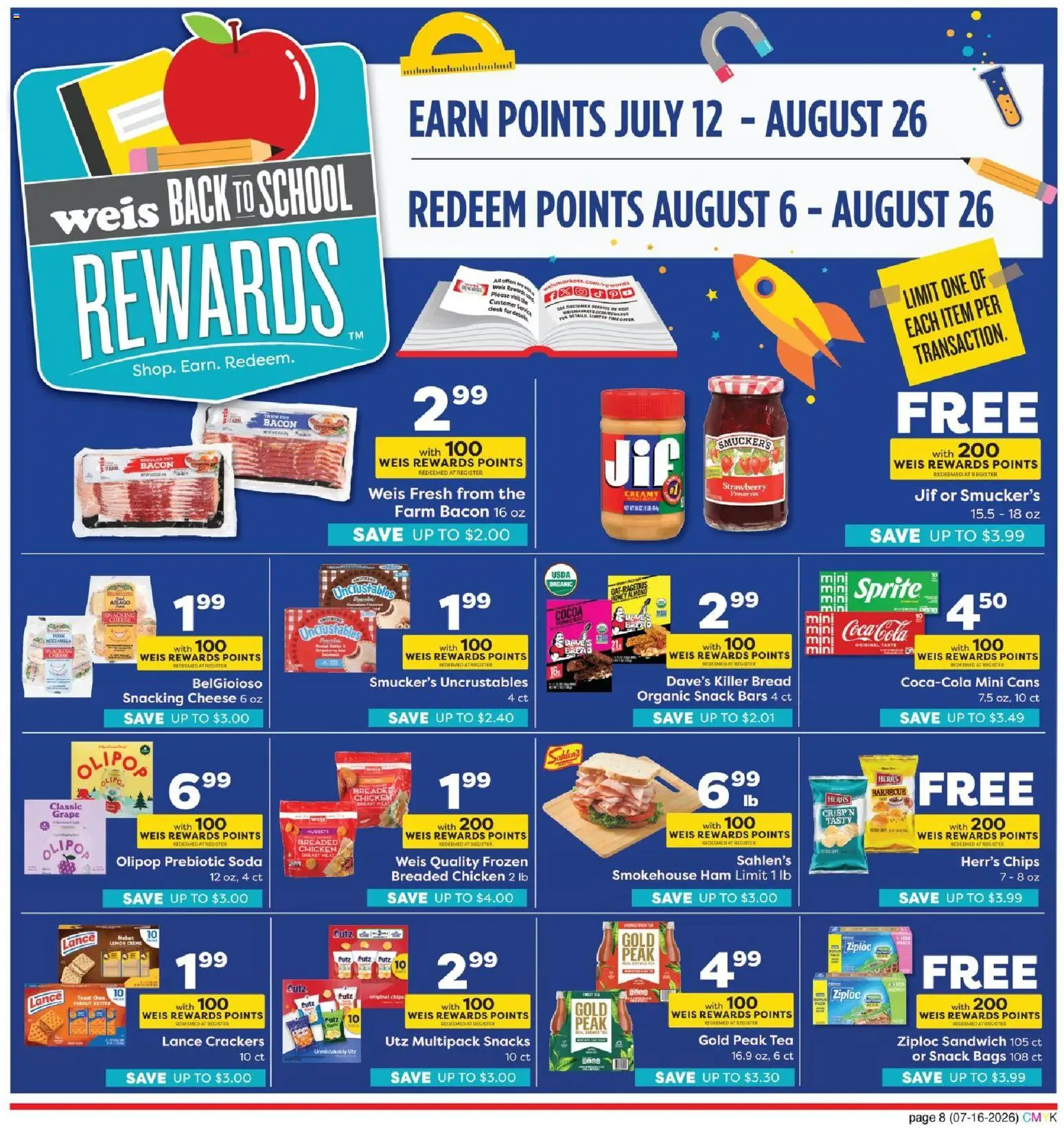Weis Monthly Ad - valid from 07/16/2026 | Page: 9 | Products: Butter, Cheese, Bread, Ham