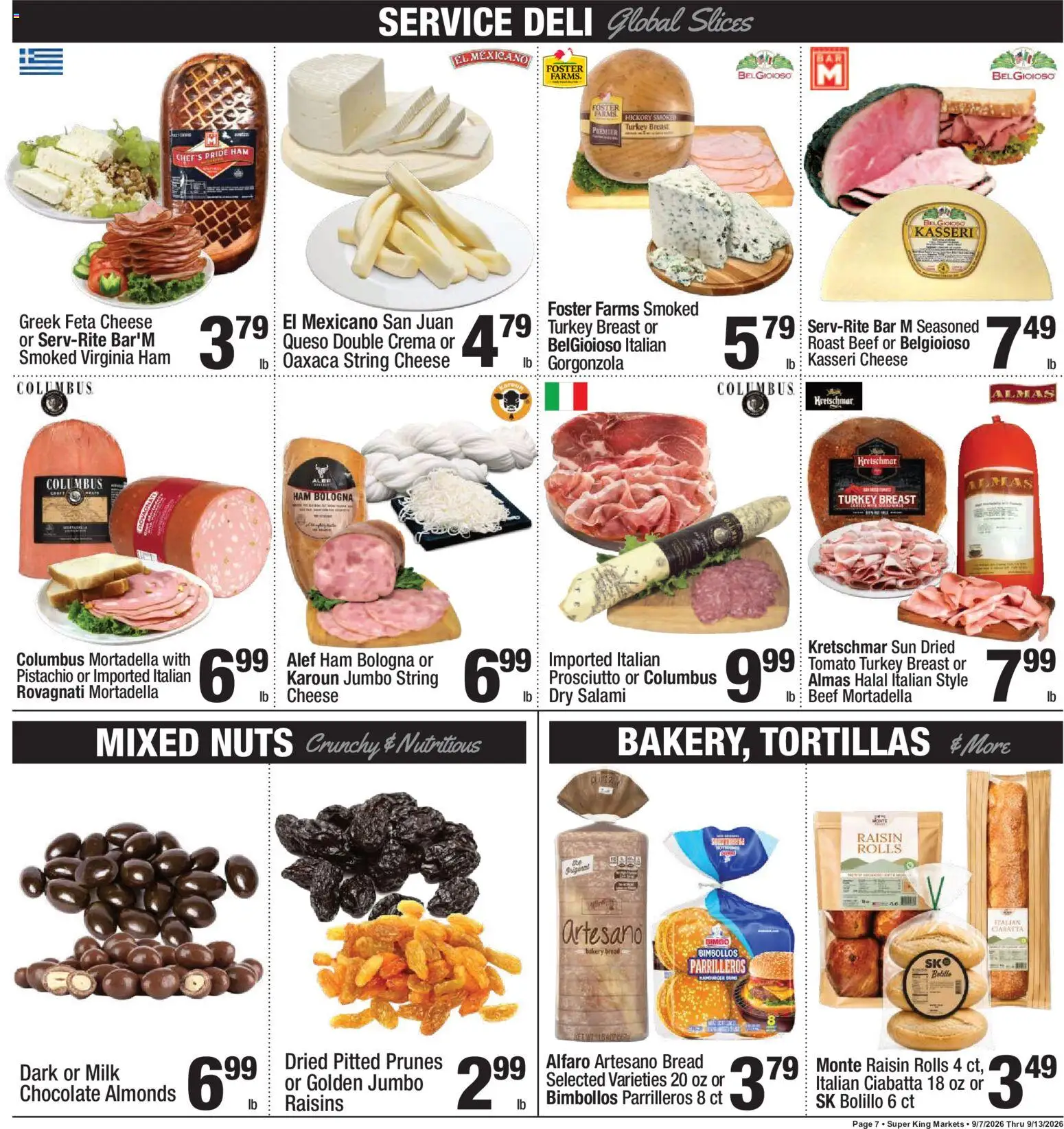 Super King Weekly Ad - valid from 09/07/2026 | Page: 7 | Products: Turkey breast, Chocolate, Beef, Tortillas
