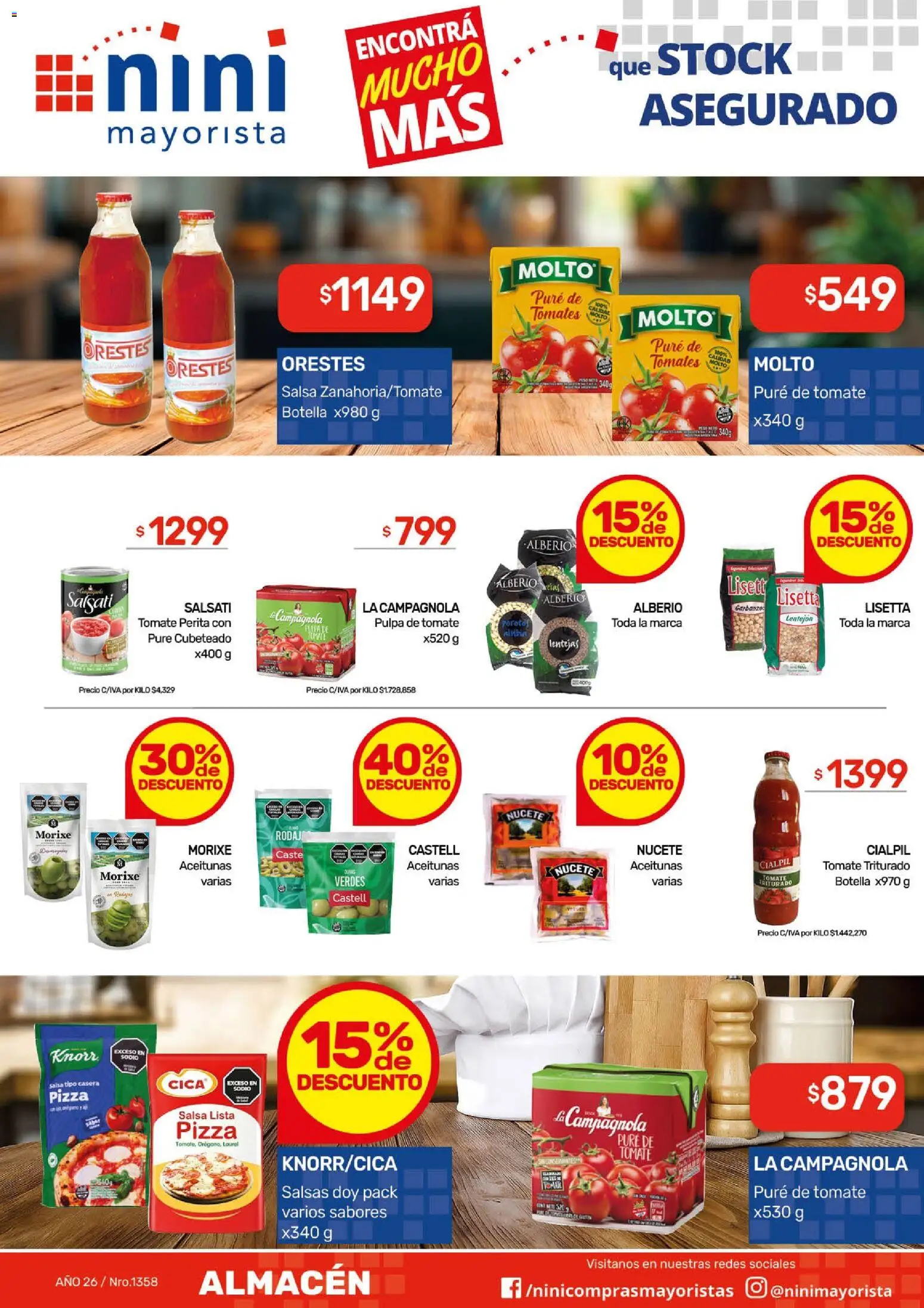 NINI Mayorista ofertas │ válido desde el 04.05.2026 | Página: 26 | Productos: Lentejas, Pure de Tomate, Pizza, Tomates